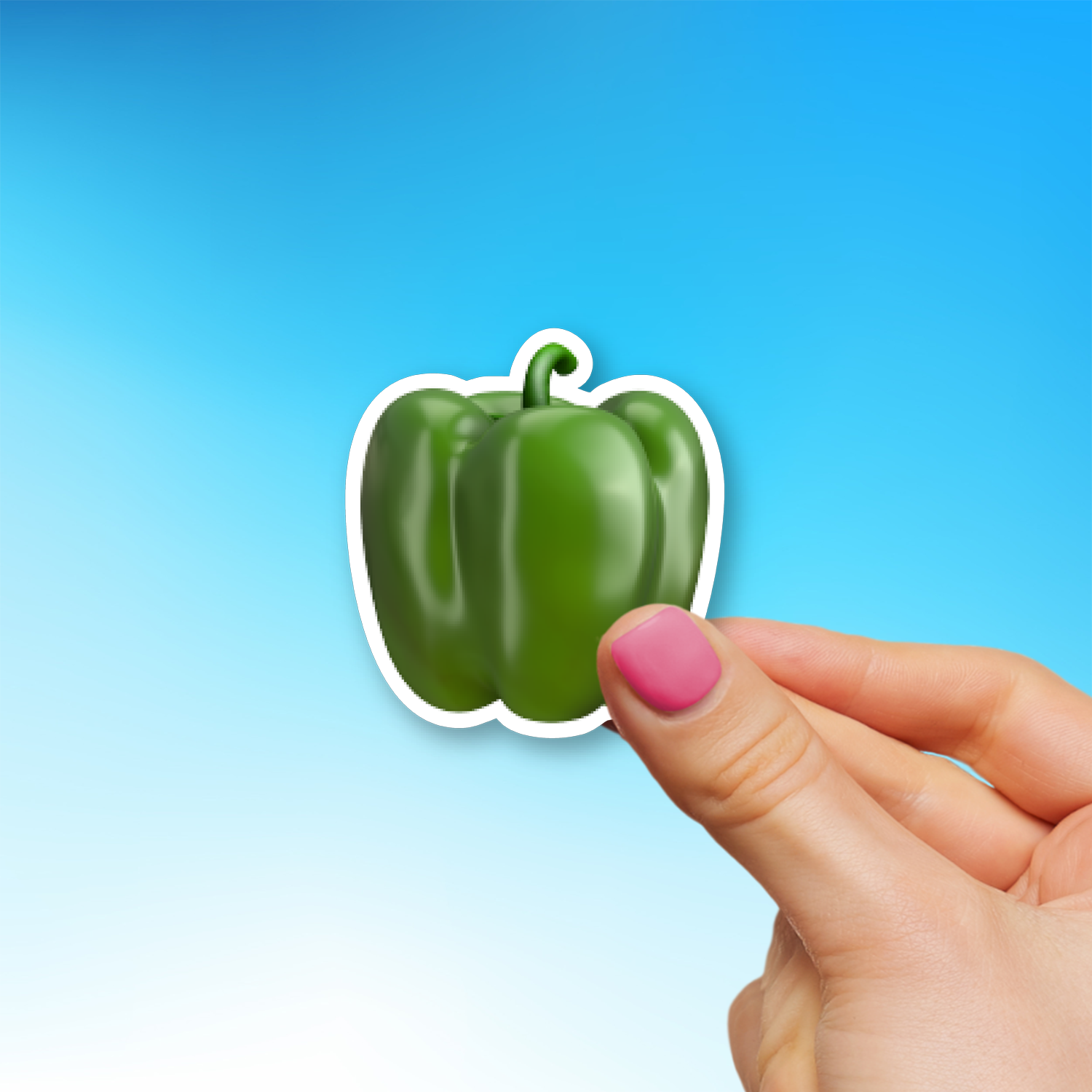 🫑 Bell Pepper Emoji Sticker DieCut, Multiple Sizes