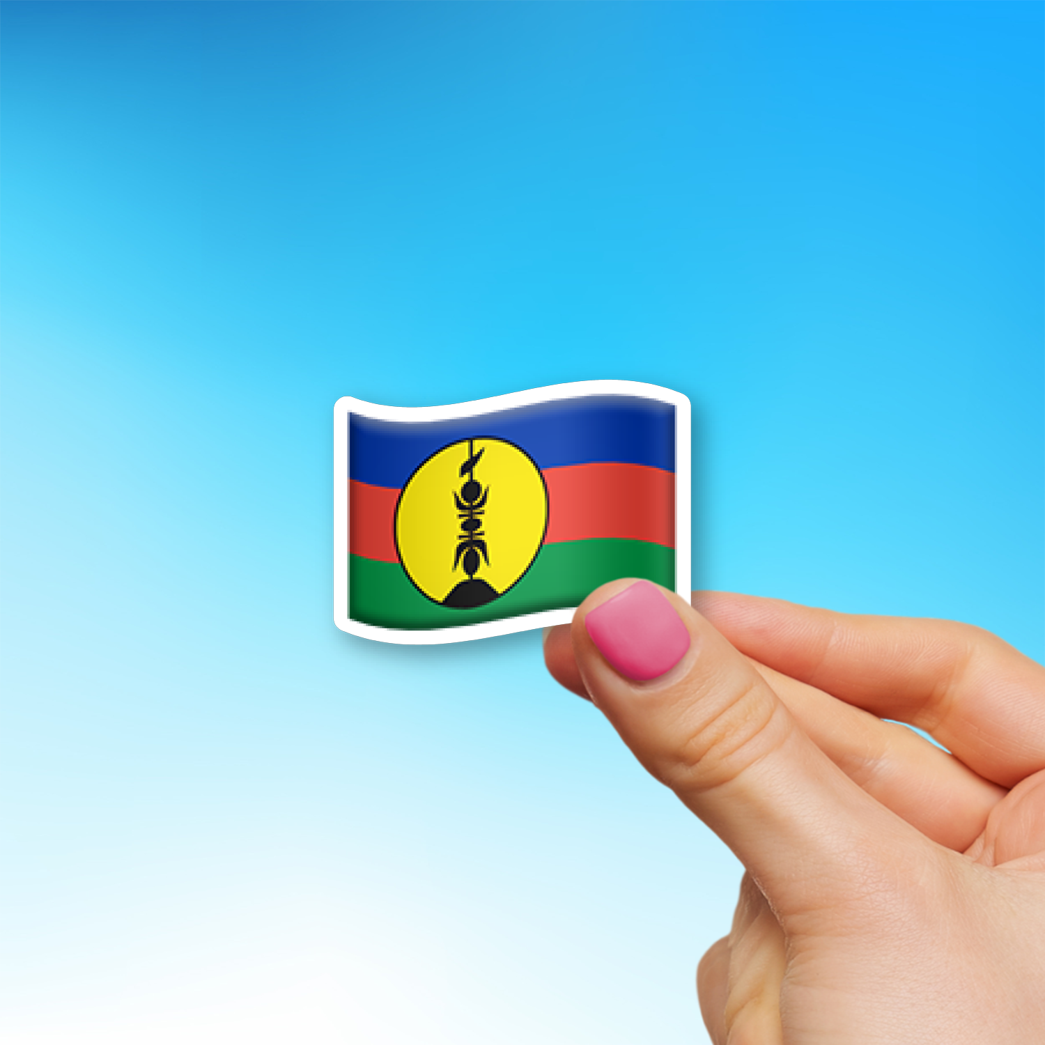 🇳🇨 Flag: New Caledonia Emoji Sticker - Die-Cut, Multiple Sizes ...