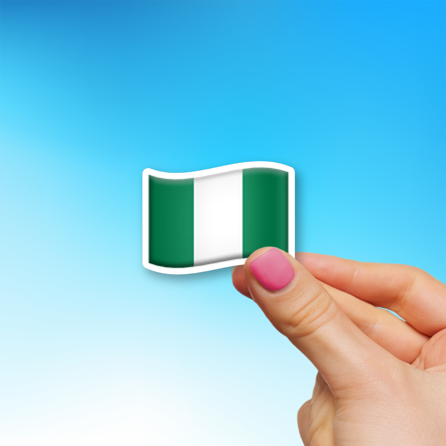 🇳🇬 Flag Nigeria Emoji Sticker DieCut, Multiple Sizes