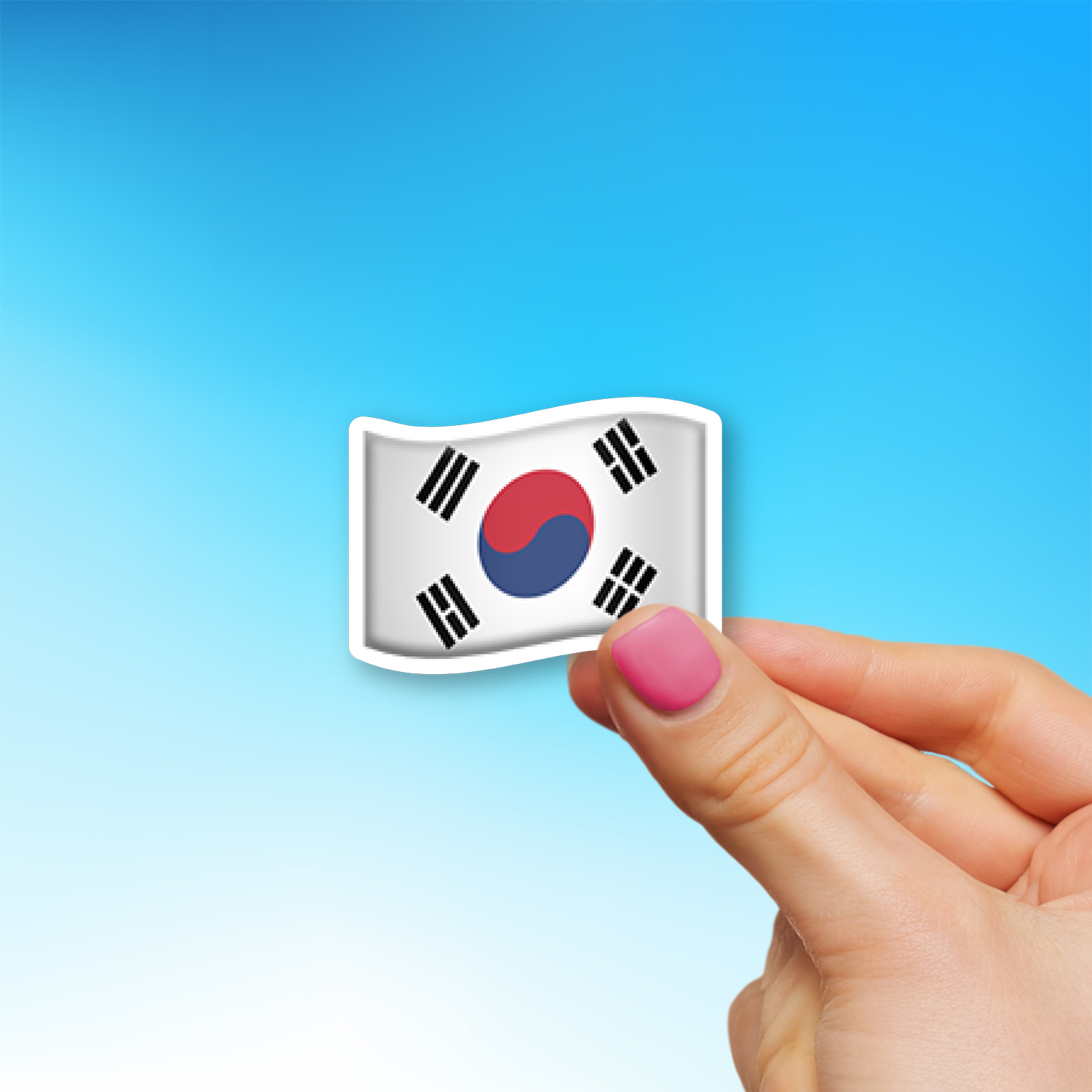 🇰🇷 Flag: South Korea Emoji Sticker - Die-…