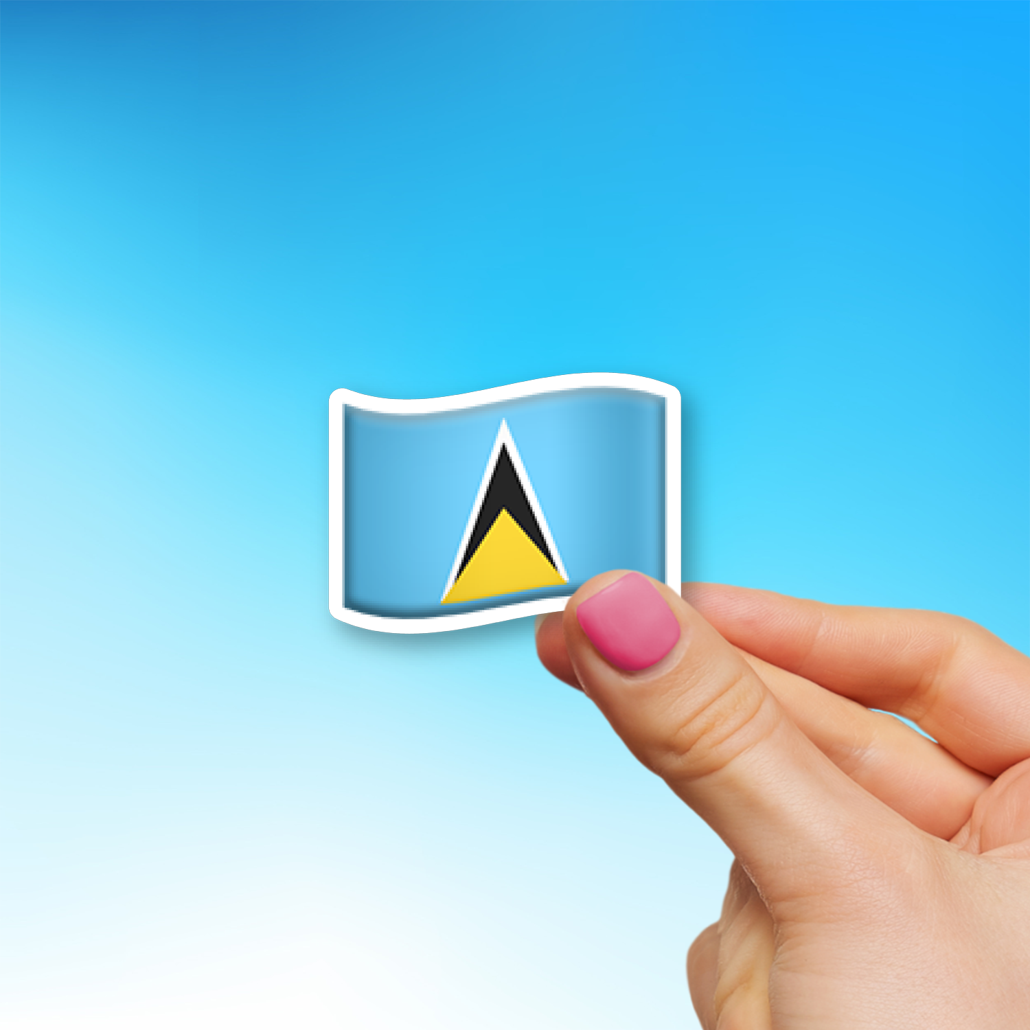 π±π¨ Flag: St. Lucia Emoji Sticker - Die-Cut, Multiple Sizes ...