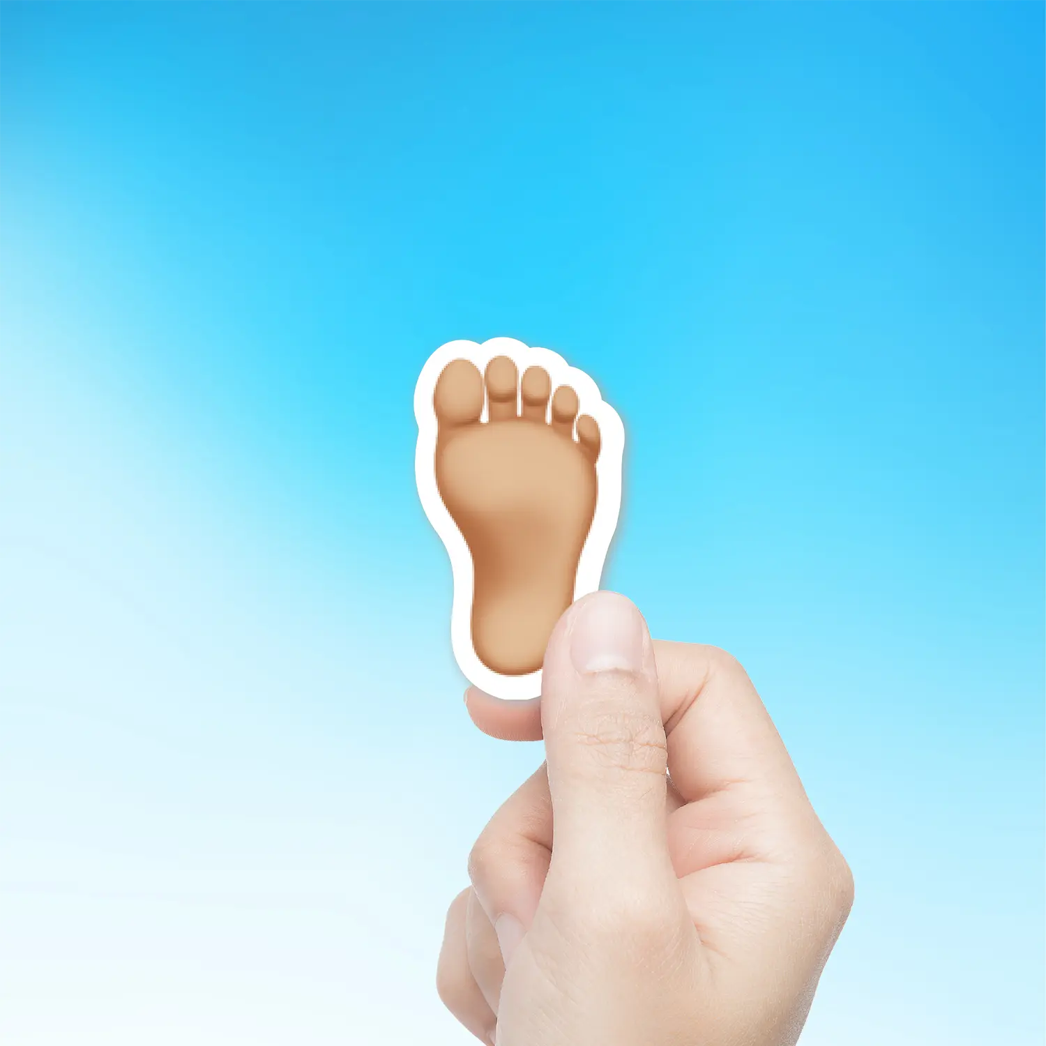 Foot Medium Light Skin 2-Inch Die-Cut Emoji Sticker. Printed in the USA.  Get yours HERE! – EmojiStickers.com