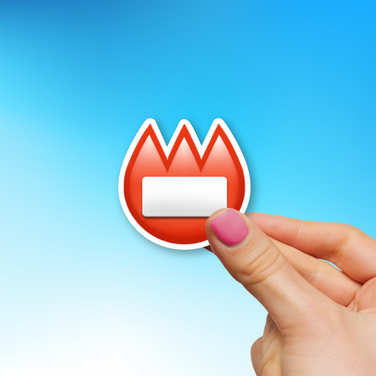 📛 Name Badge Emoji Sticker DieCut, Multiple Sizes