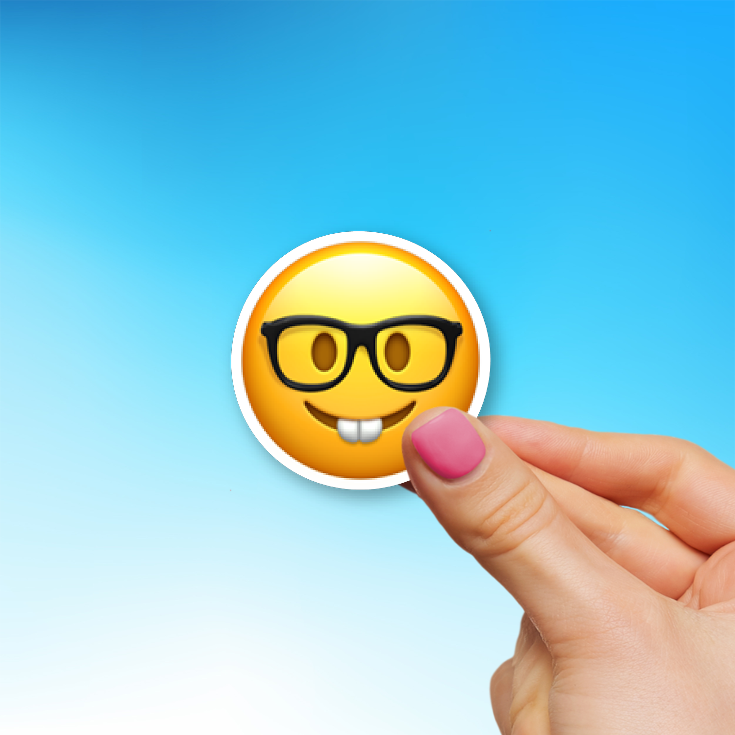 Nerd Face Emoji Sticker Die Cut Multiple Sizes EmojiStickers nerd-face-emoji-sticker-die-cut-multiple-sizes-emojistickers