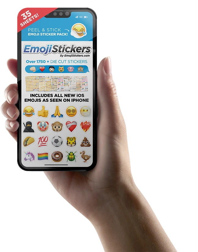 Iphone Calling Sticker iPhone Emoji Sticker Pack from EmojiStickers.com 1750 Die Cut Stickers