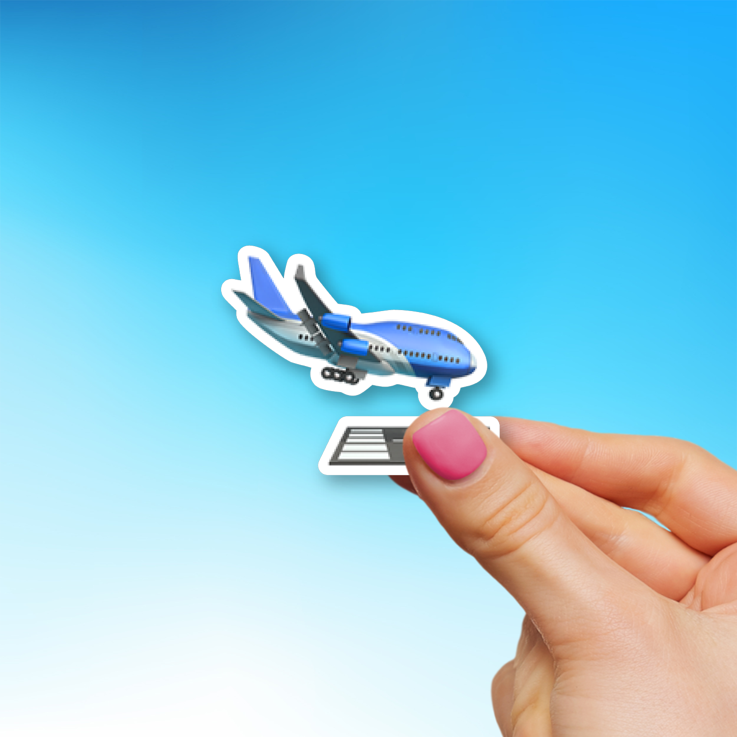 🛬 Airplane Arrival Emoji Sticker - Die-Cut, Multiple Sizes ...