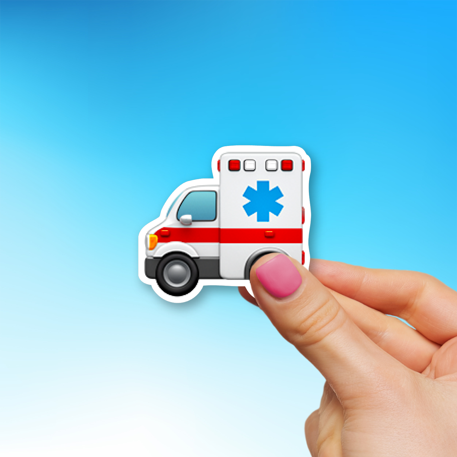 π Ambulance Emoji Sticker - Die-Cut, Multiple Sizes β EmojiStickers.com