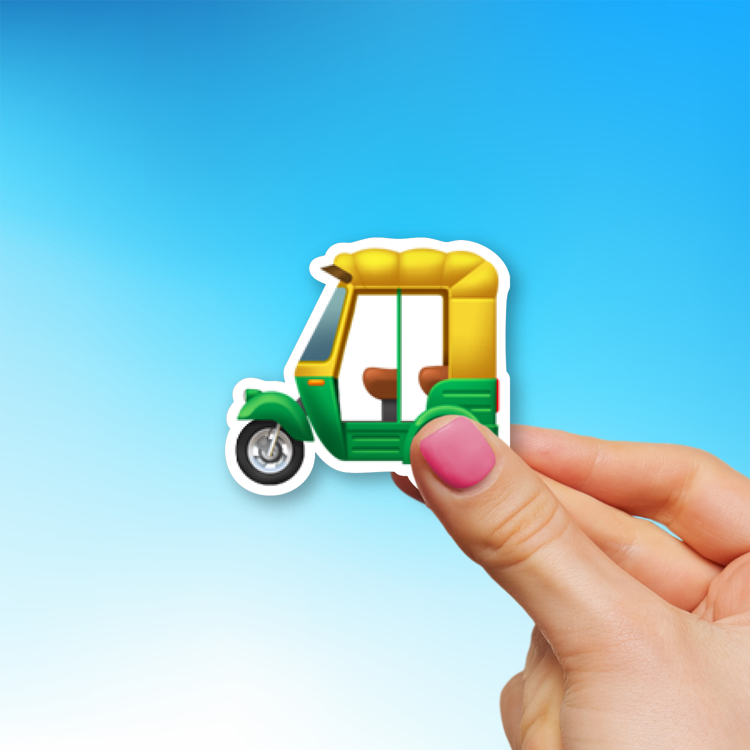 🛺 Auto Rickshaw Emoji Sticker - Die-Cut, Multiple Sizes – EmojiStickers.com