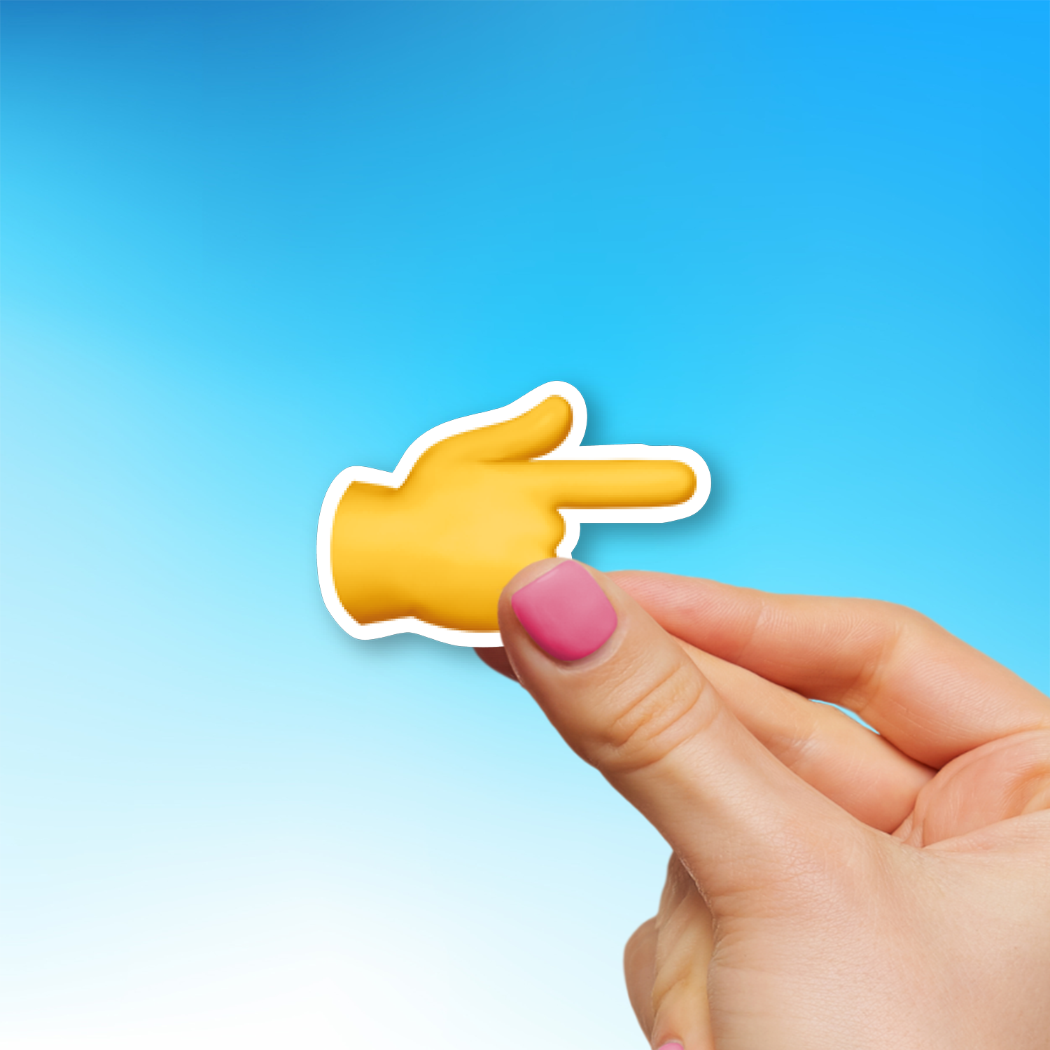 Ios Pointing Sticker š Backhand Index Pointing Right Emoji Sticker - Die-Cut, Multiple Sizes ...