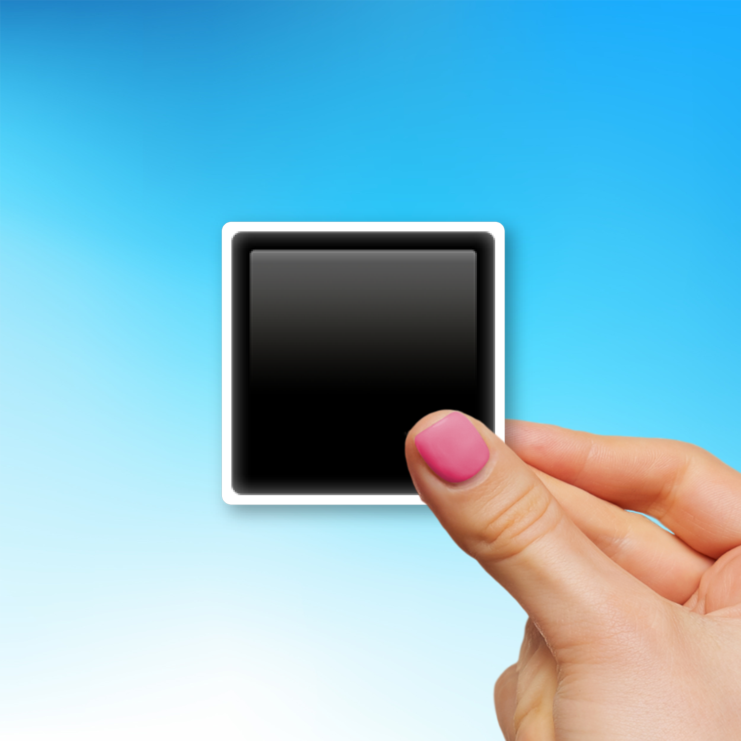 ⬛ Black Large Square Emoji Sticker - Die-Cut, Multiple Sizes ...