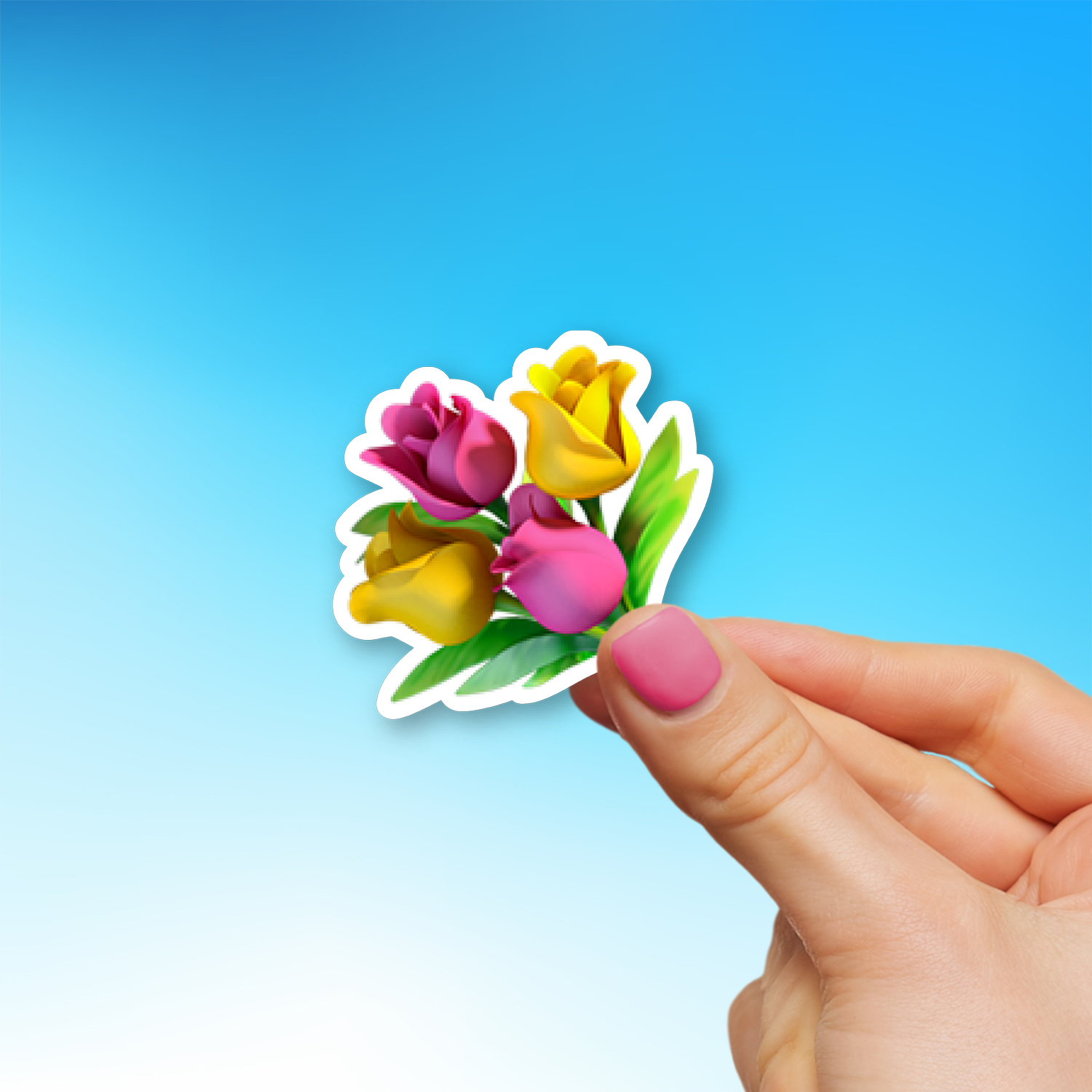💐 Bouquet Emoji Sticker - Die-Cut, Multiple Sizes – EmojiStickers.com
