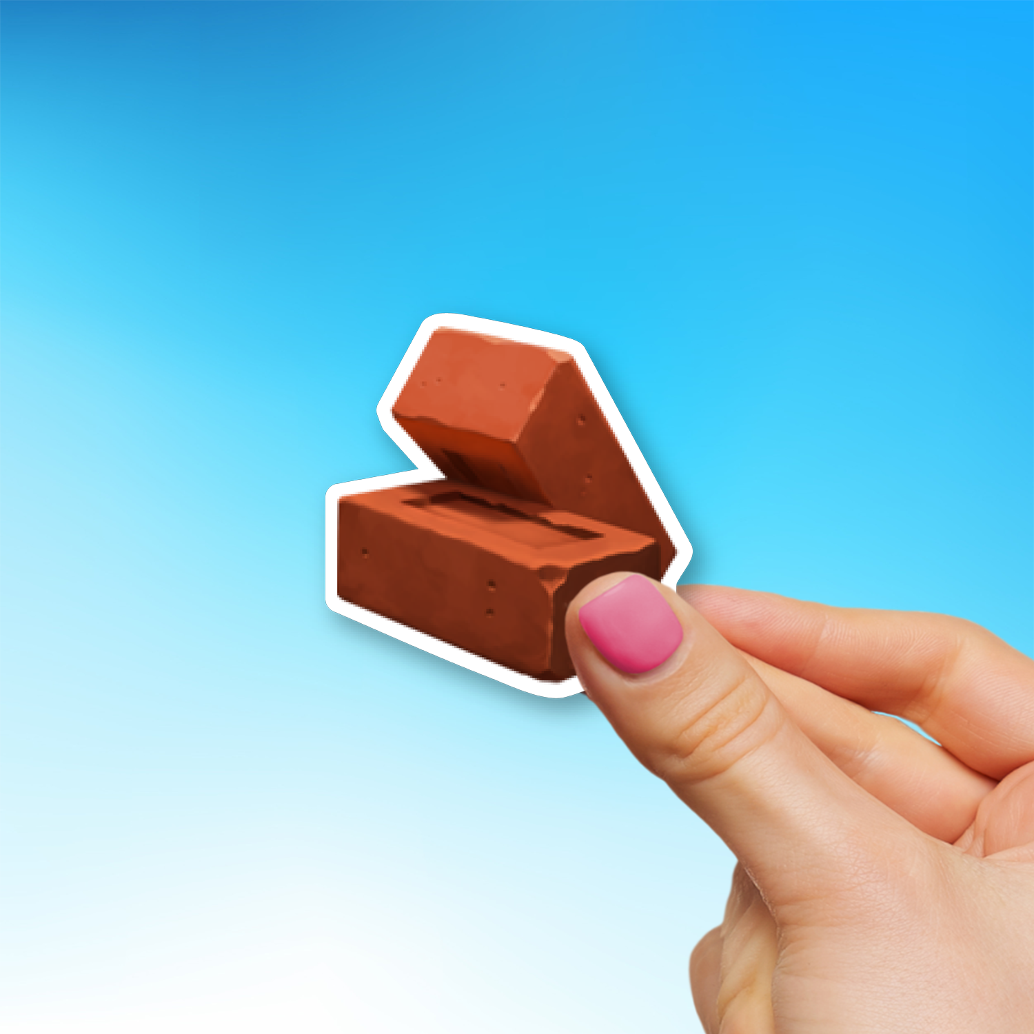 🧱 Brick Emoji Sticker - Die-Cut, Multiple Sizes – EmojiStickers.com