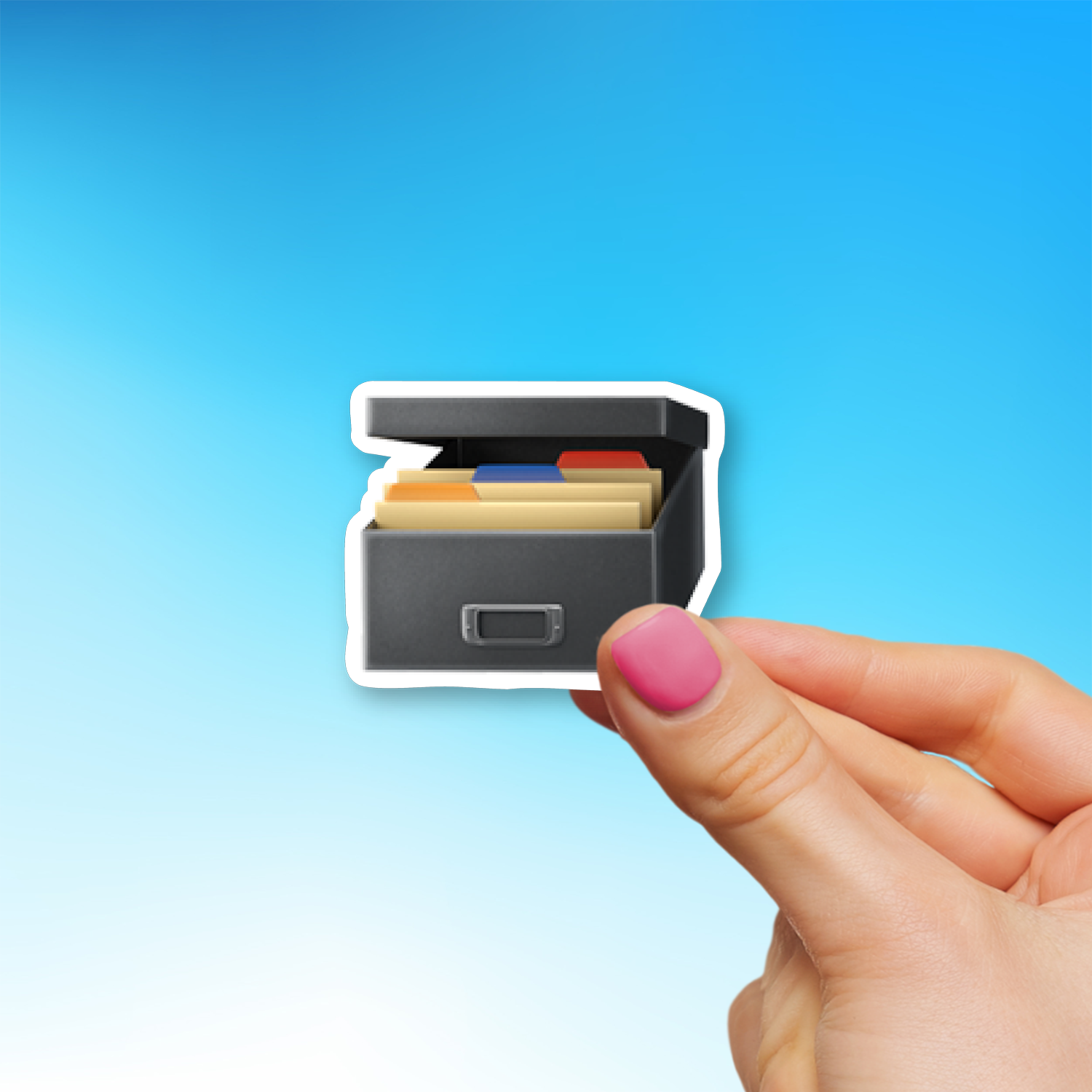 🗃️ Card File Box Emoji Sticker - Die-Cut, Multiple Sizes ...