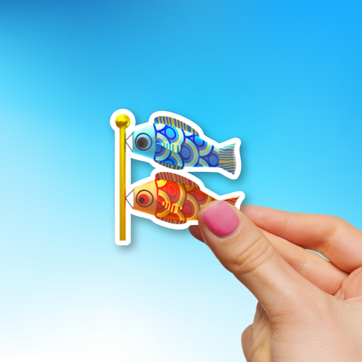 π Carp Streamer Emoji Sticker - Die-Cut, Multiple Sizes β EmojiStickers.com