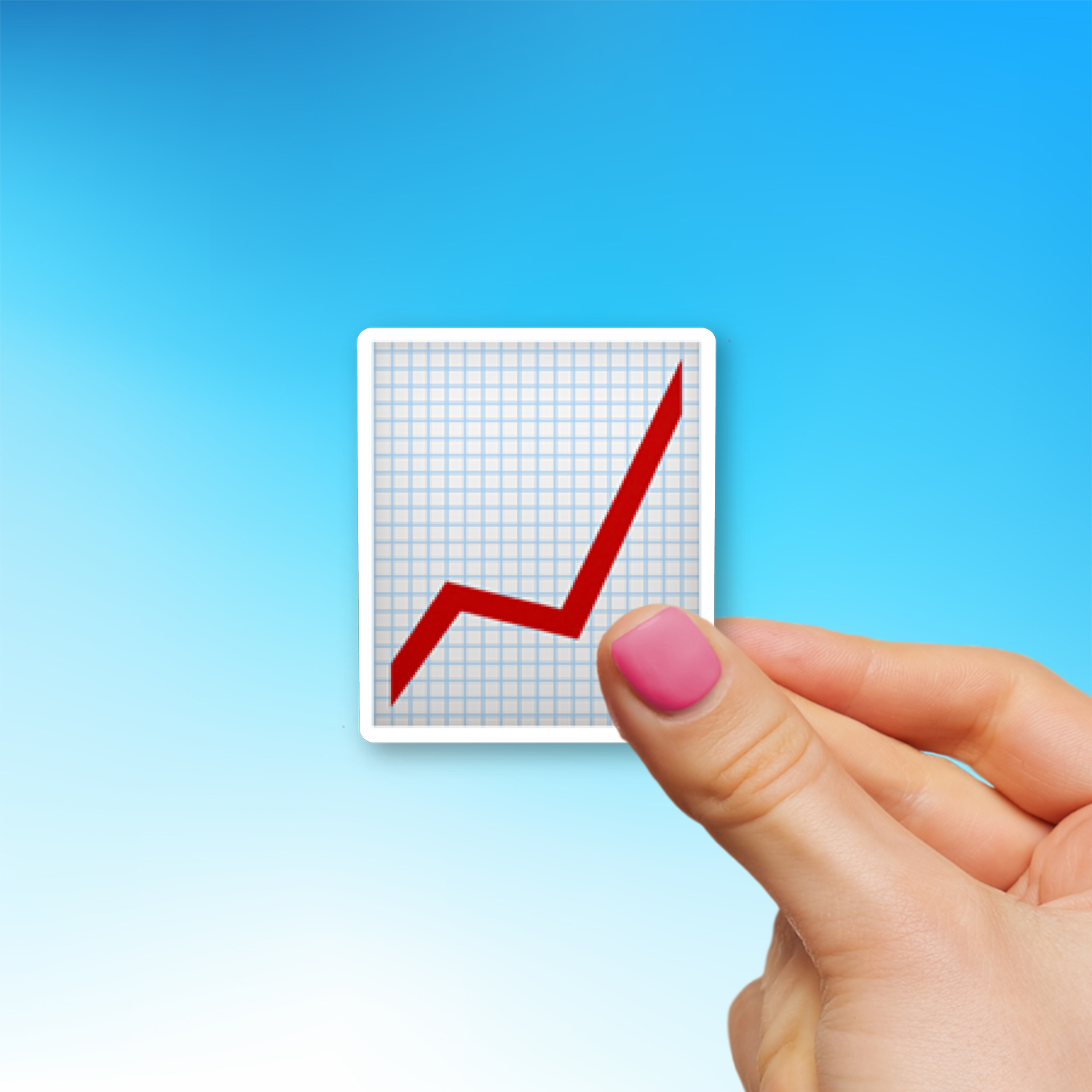 📈 Chart Increasing Emoji Sticker - Die-Cut, Multiple Sizes ...