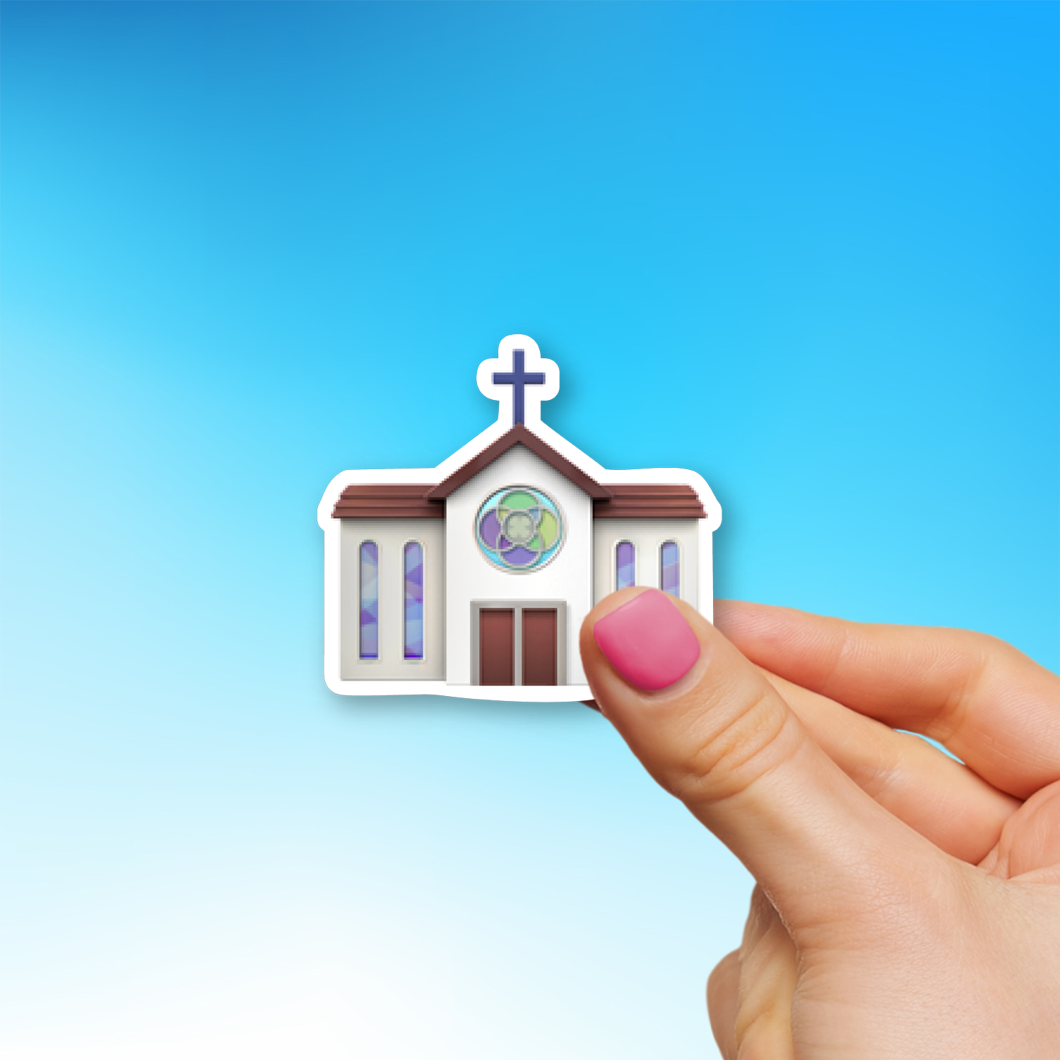 ⛪ Church Emoji Sticker - Die-Cut, Multiple Sizes – EmojiStickers.com