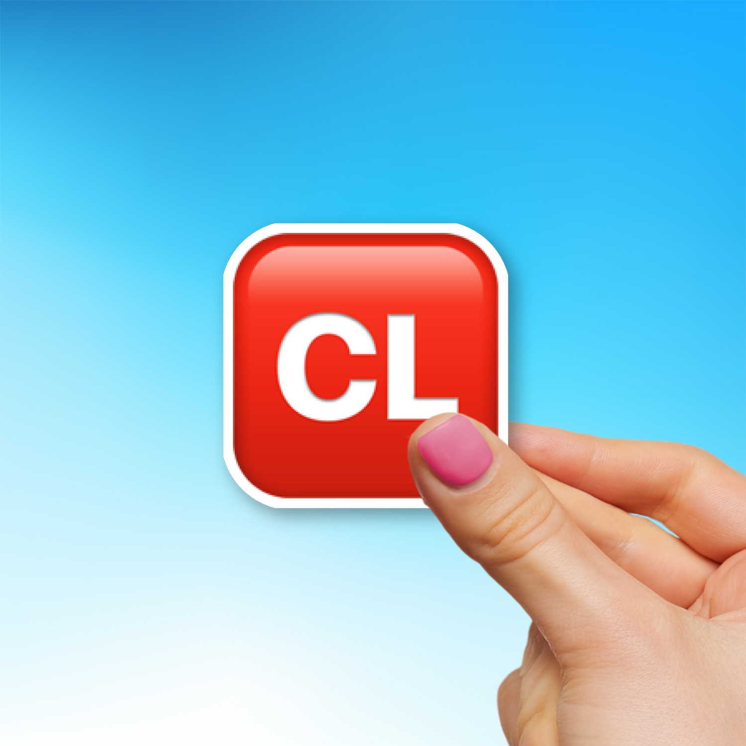 🆑 CL Button Emoji Sticker - Die-Cut, Multiple Sizes – EmojiStickers.com