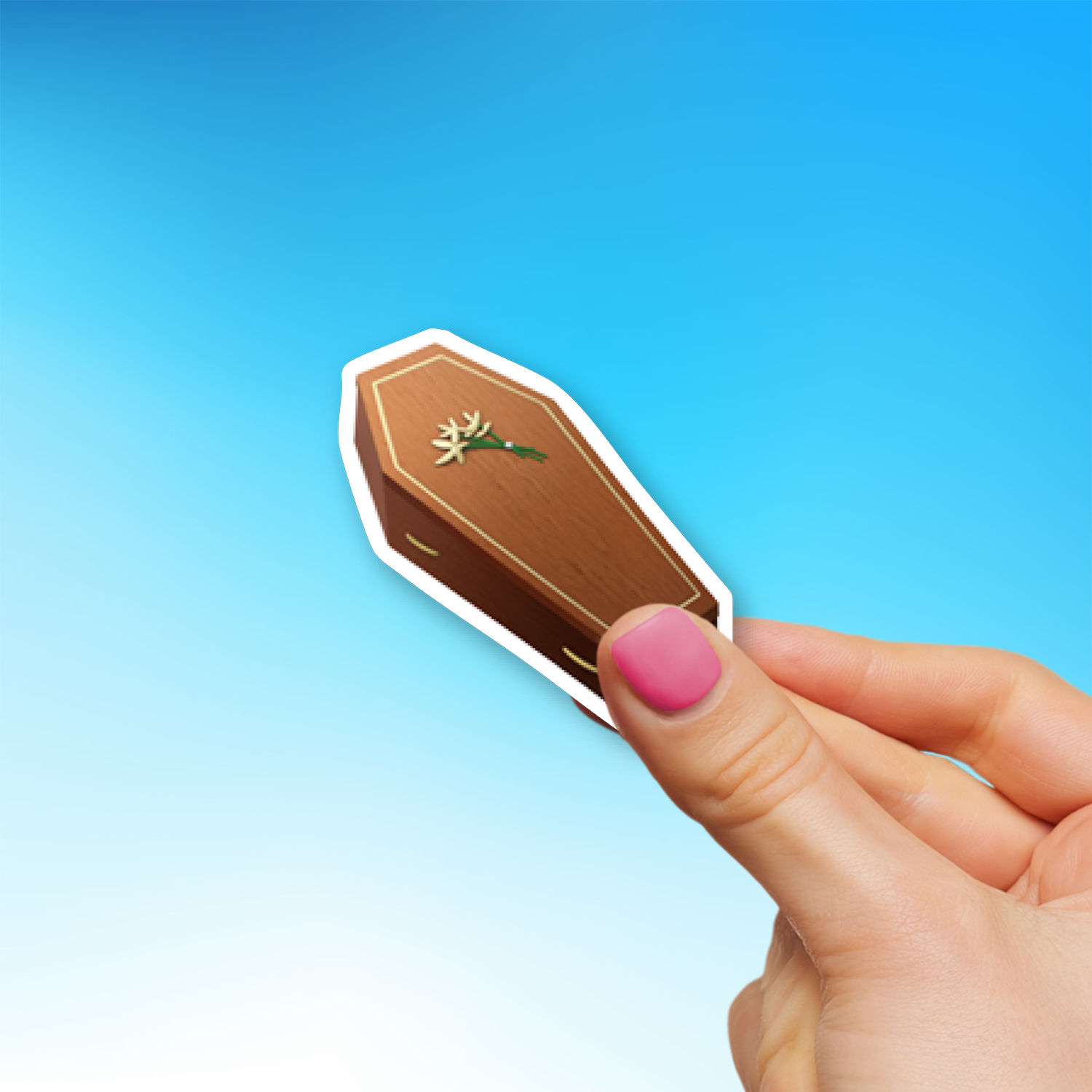 ⚰️ Coffin Emoji Sticker - Die-Cut, Multiple Sizes – EmojiStickers.com