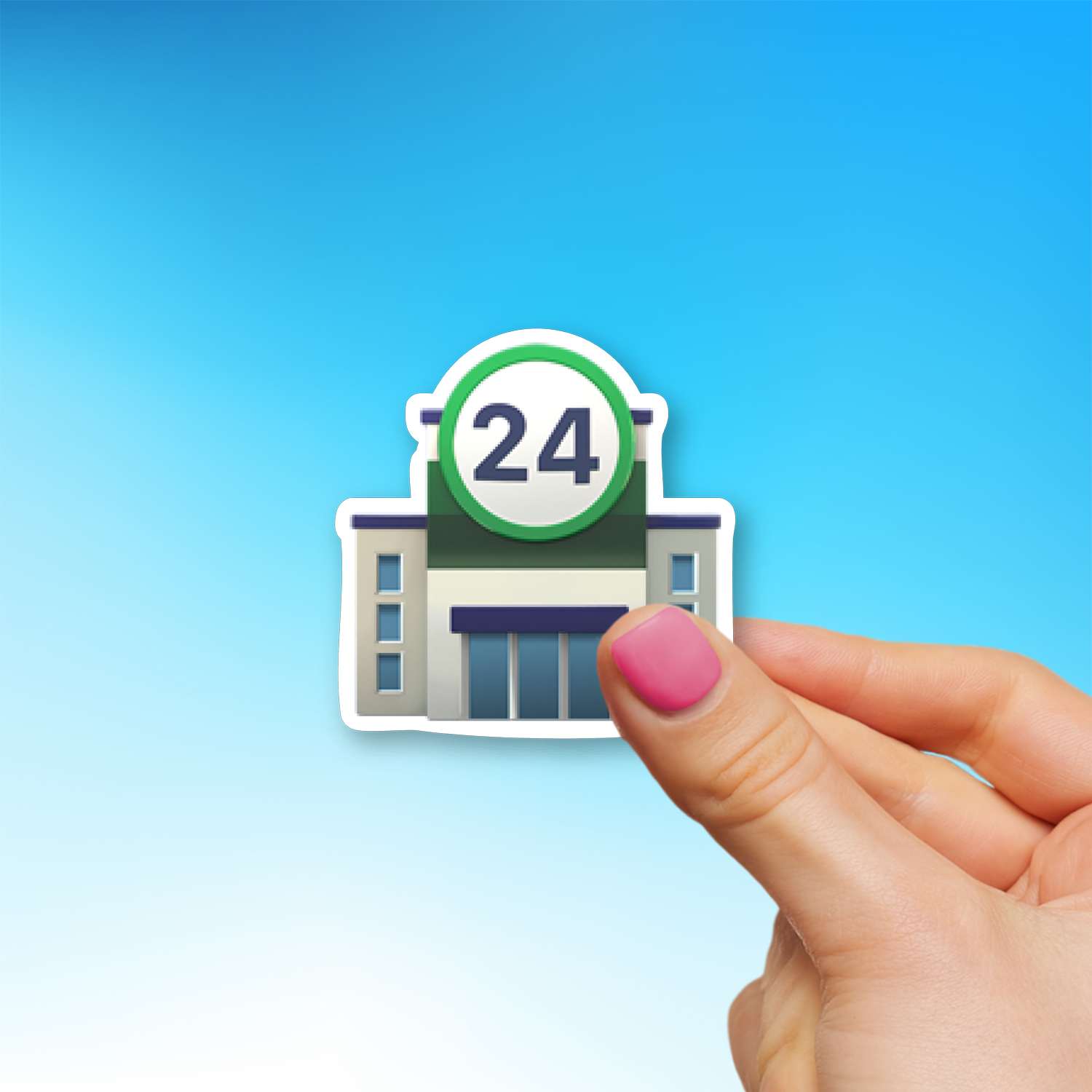 🏪 Convenience Store Emoji Sticker - Die-Cut, Multiple Sizes ...