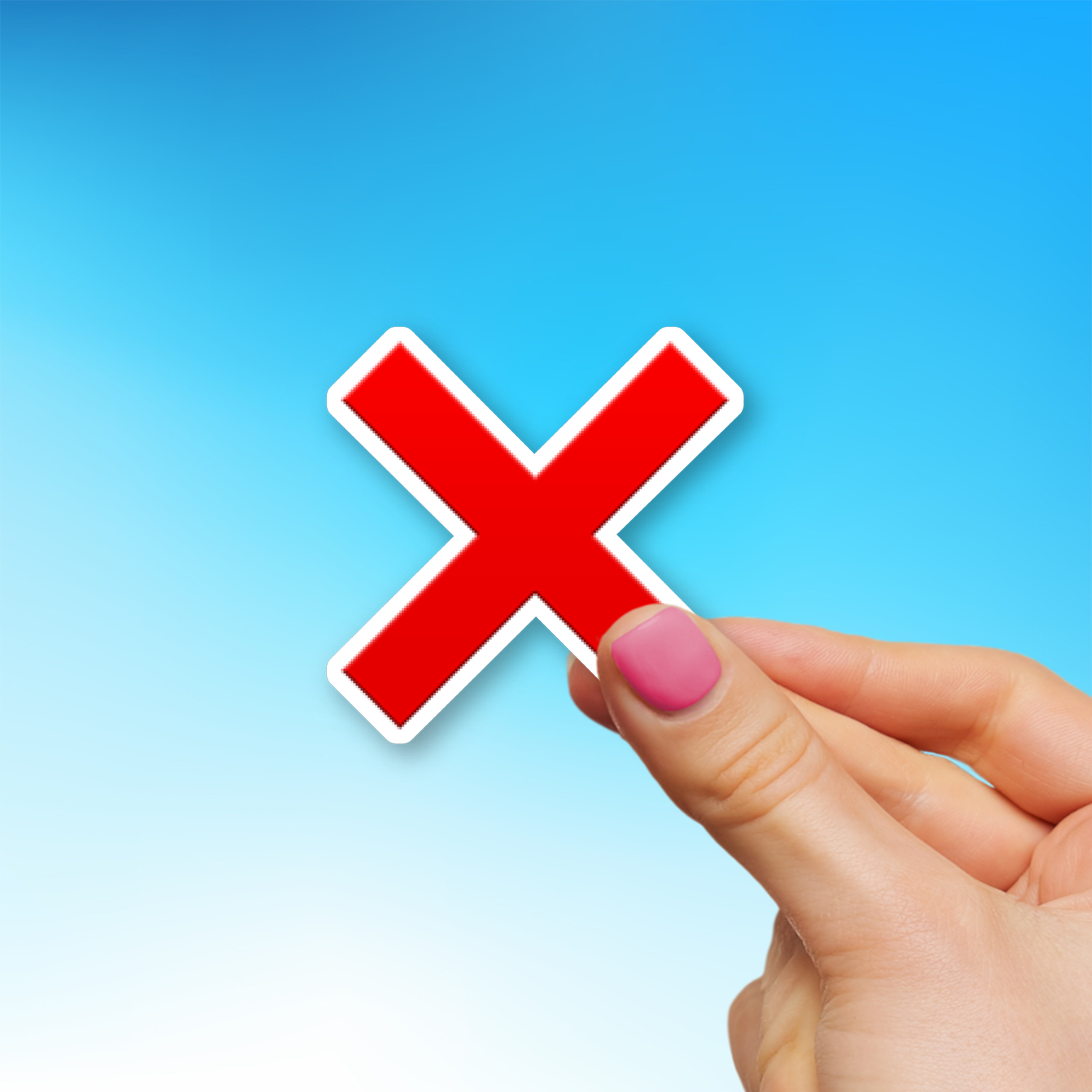 Cross Mark Emoji Sticker - Die-Cut, Multiple Sizes – EmojiStickers.com