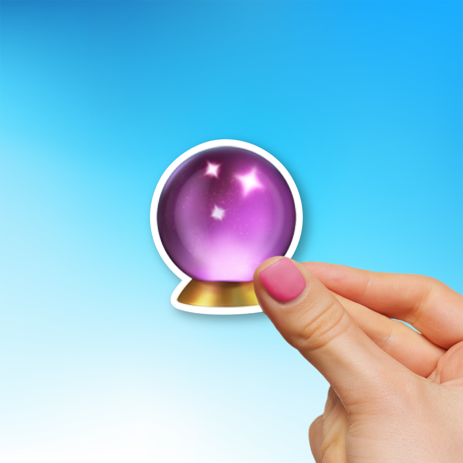 ๐ฎ Crystal Ball Emoji Sticker - Die-Cut, Multiple Sizes โ EmojiStickers.com