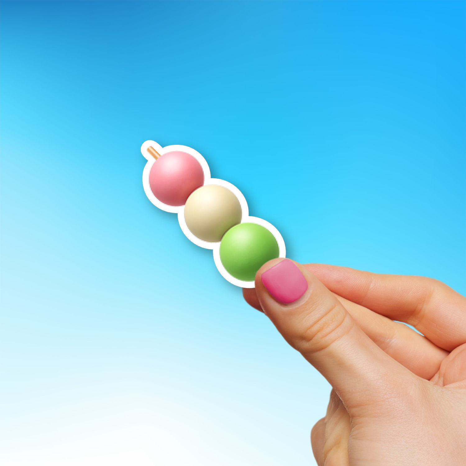 🍡 Dango Emoji Sticker - Die-Cut, Multiple Sizes – EmojiStickers.com