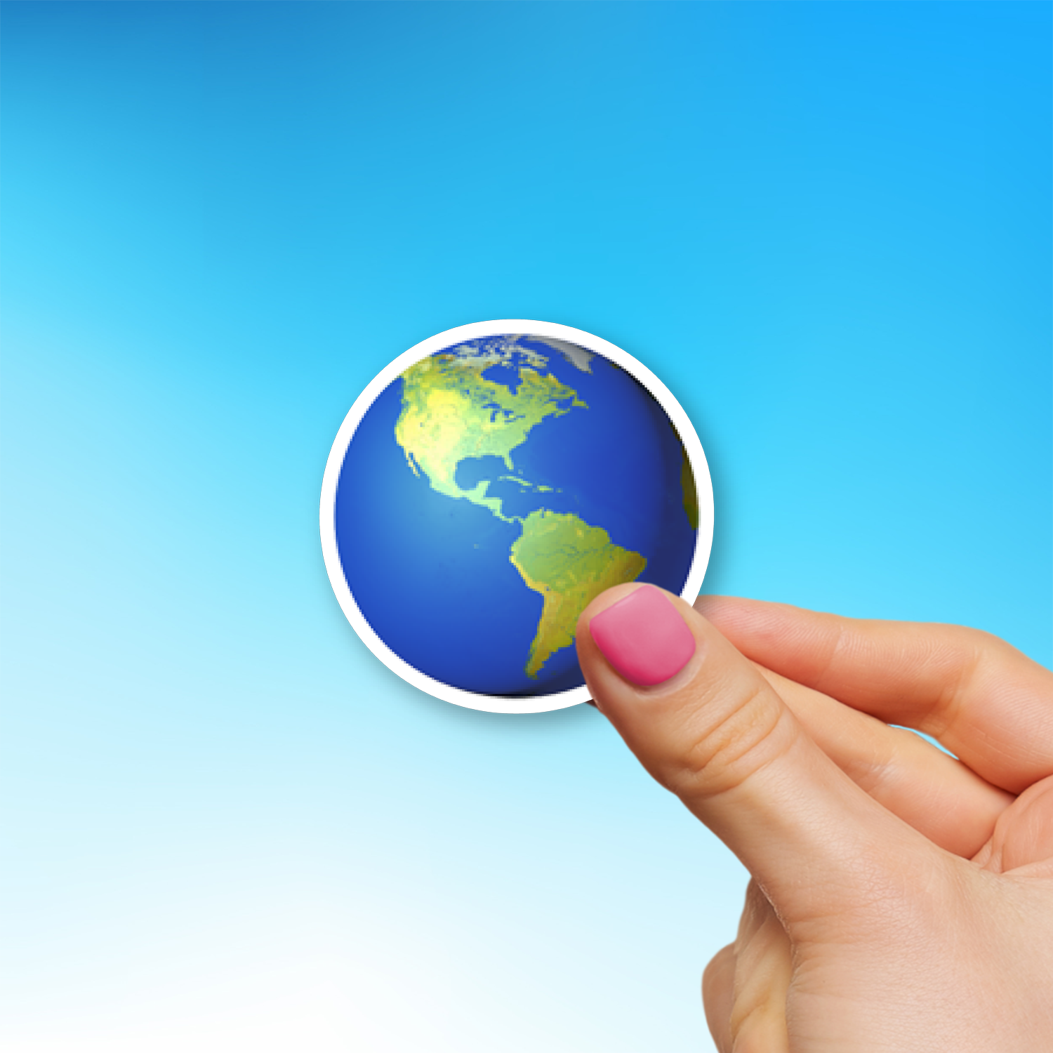 π Globe Showing Americas Emoji Sticker - Die-Cut, Multiple Sizes ...