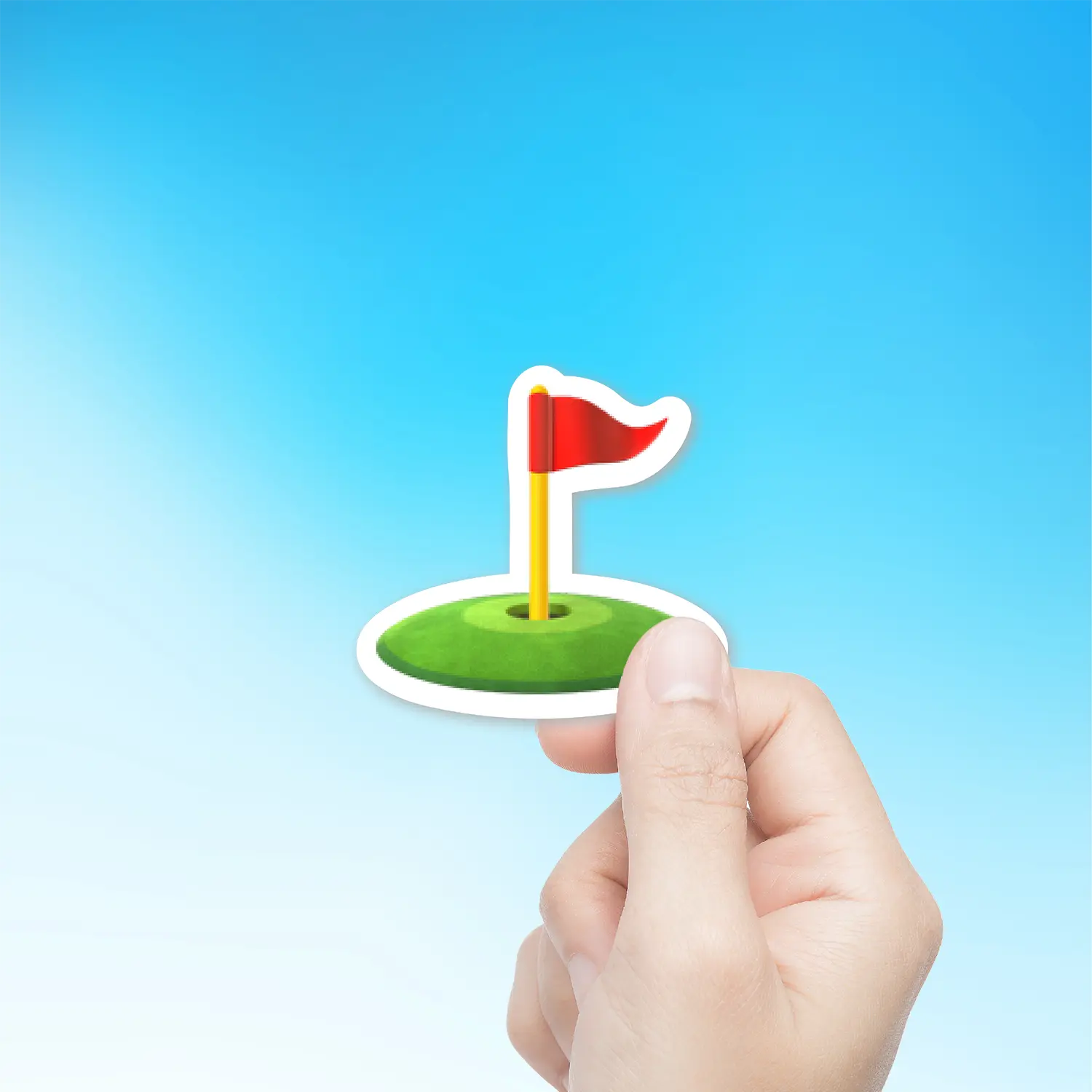 Golf Hole With Flag