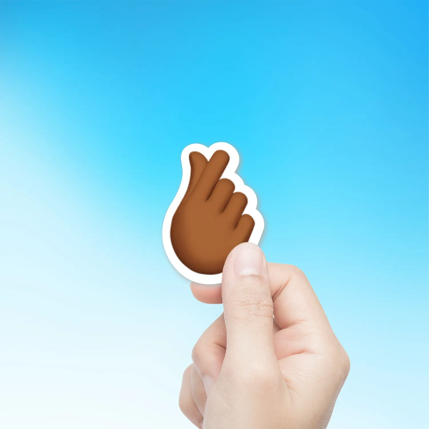 Hand With Index Finger And Thumb Crossed Medium Dark Skin