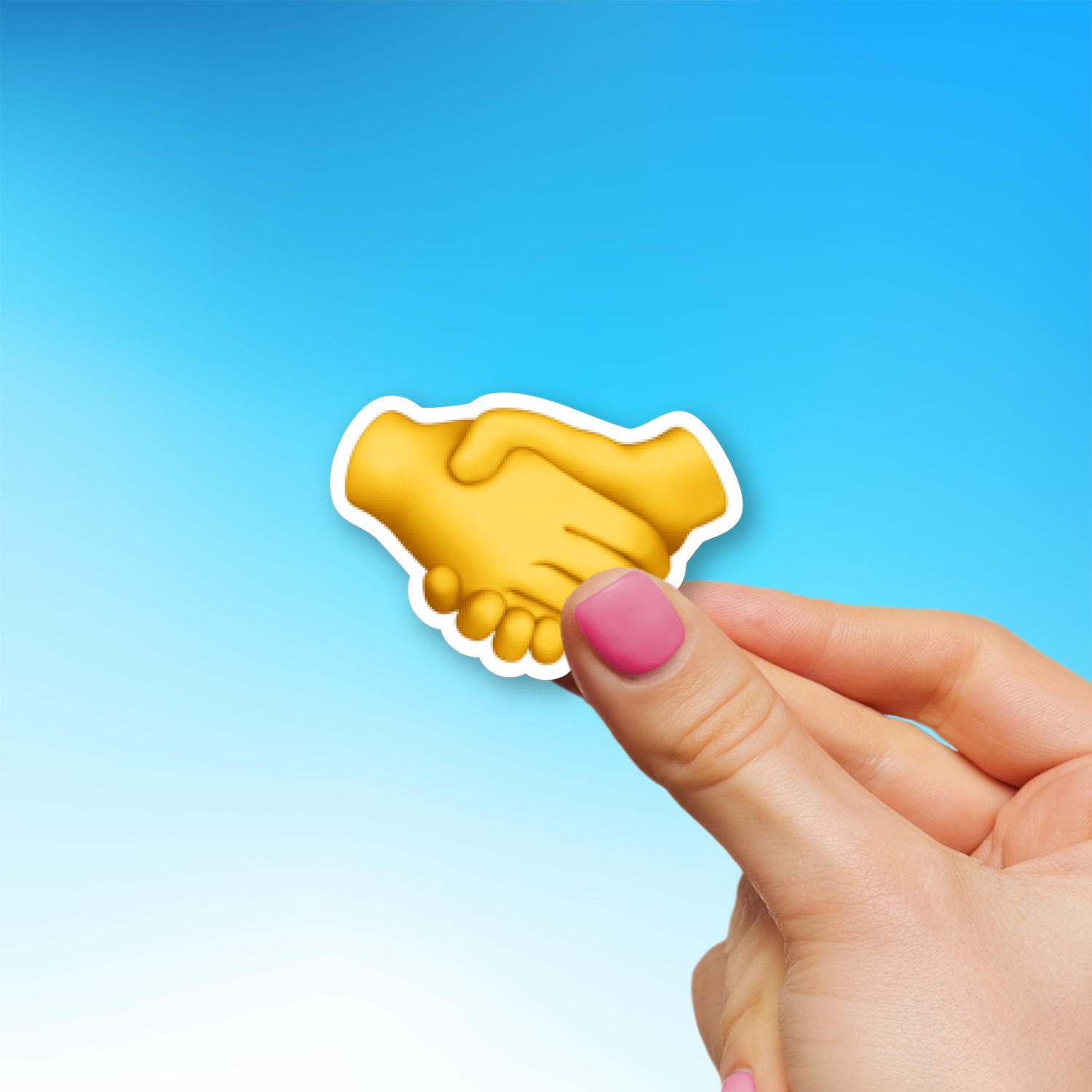 🤝 Handshake Emoji Sticker - Die-Cut, Multiple Sizes – EmojiStickers.com