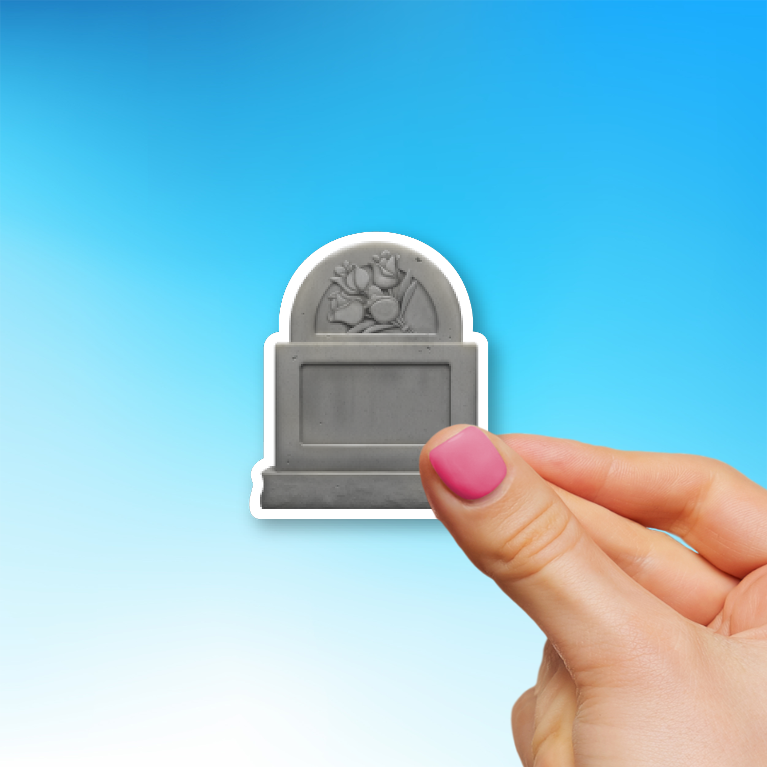 🪦 Headstone Emoji Sticker - Die-Cut, Multiple Sizes – EmojiStickers.com