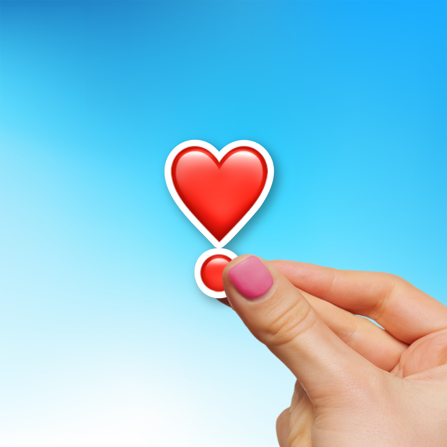 ️ Heart Exclamation Emoji Sticker - Die-Cut, Multiple Sizes ...