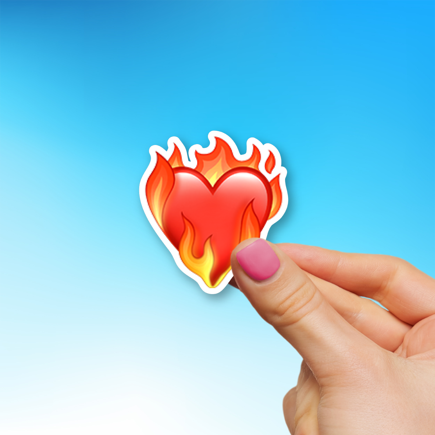пёџвђќрџ ґ Heart On Fire Emoji Sticker Die Cut Multiple Sizes