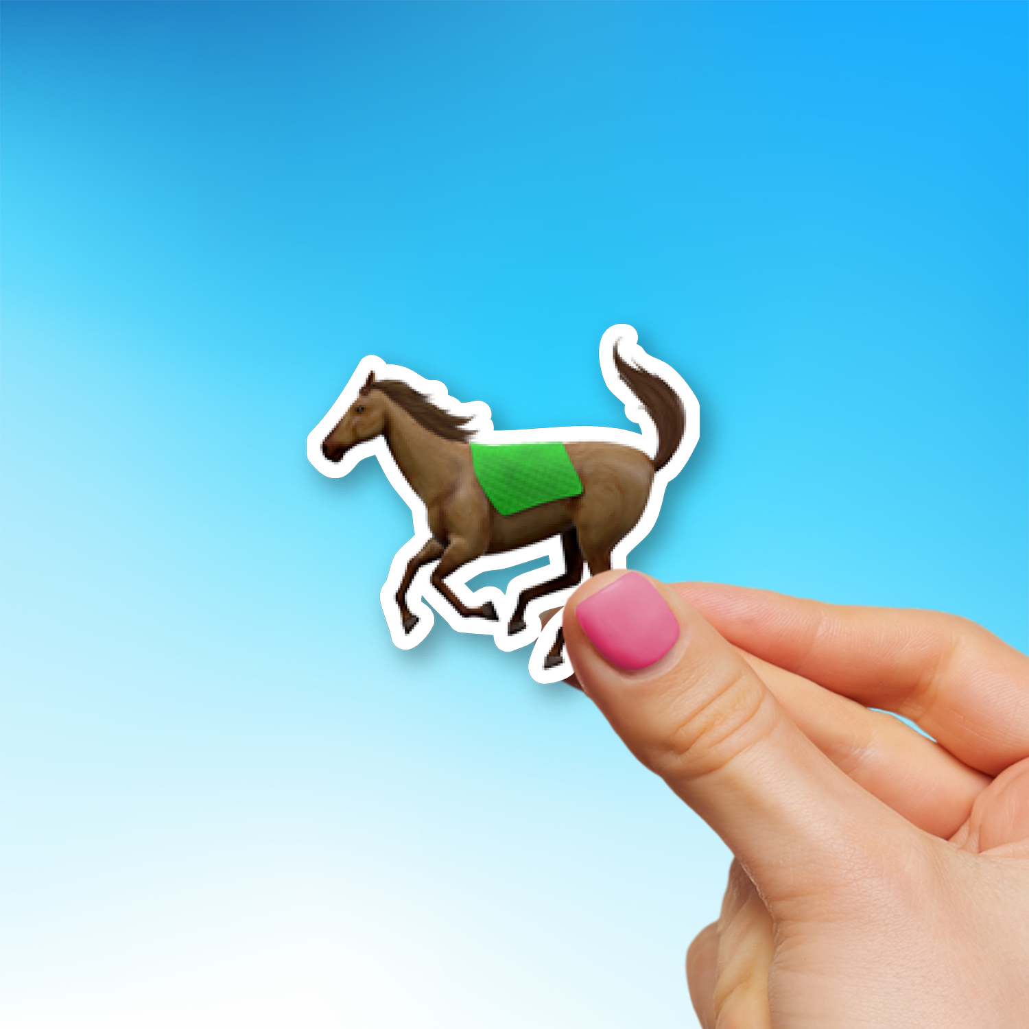 🐎 Horse Emoji Sticker - Die-Cut, Multiple Sizes – EmojiStickers.com