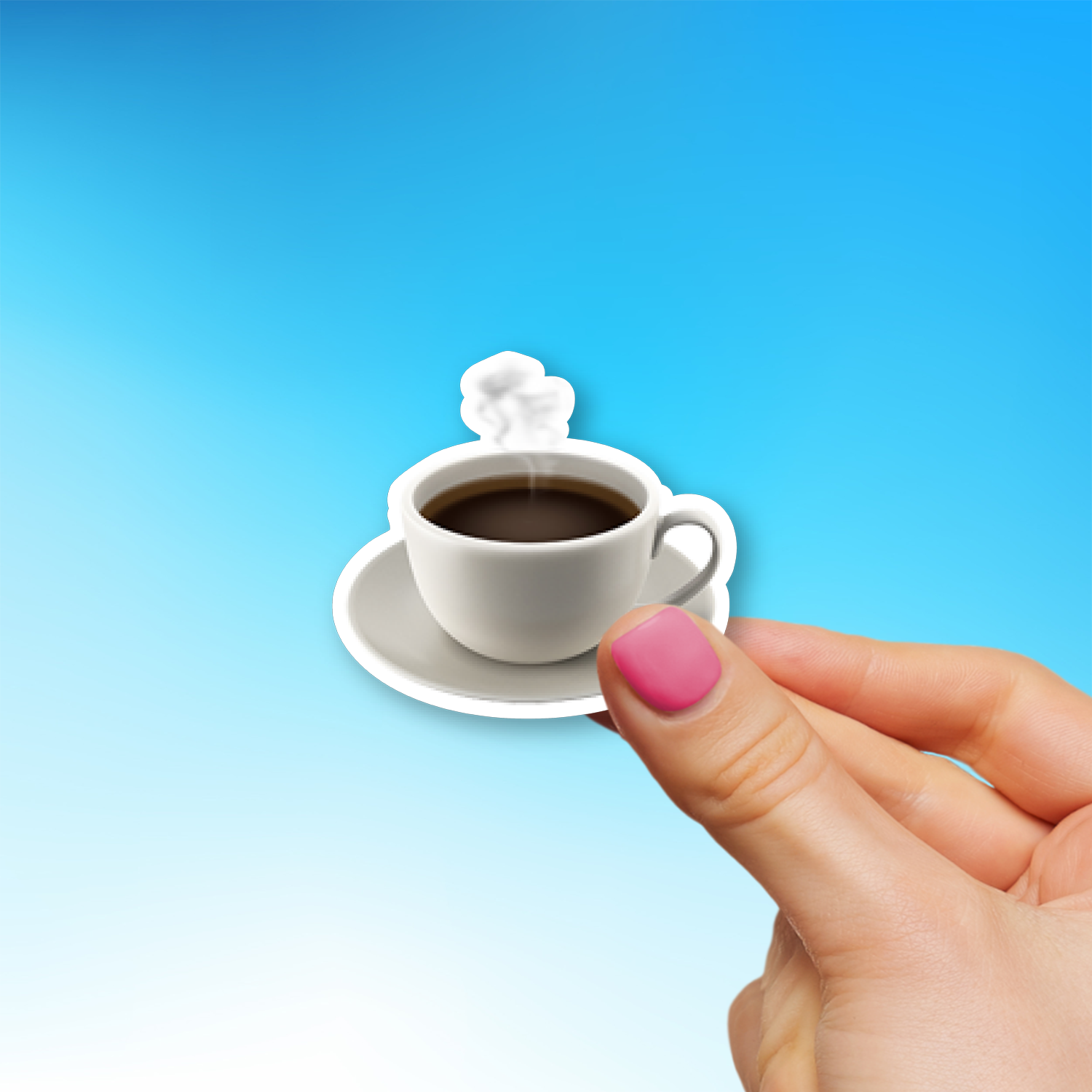 ☕ Hot Beverage Emoji Sticker - Die-Cut, Multiple Sizes – EmojiStickers.com