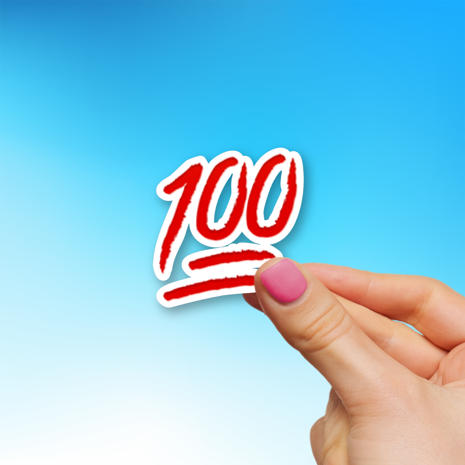💯 Hundred Points Emoji Sticker - Die-Cut, Multiple Sizes ...