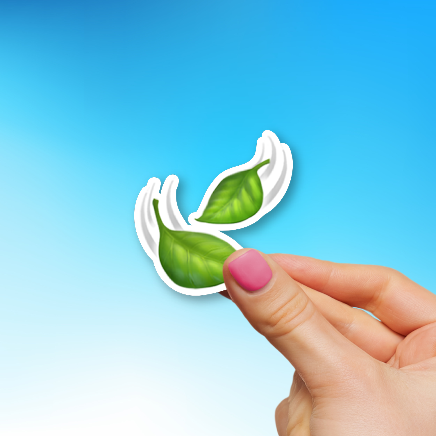 π Leaf Fluttering In Wind Emoji Sticker - Die-Cut, Multiple Sizes ...