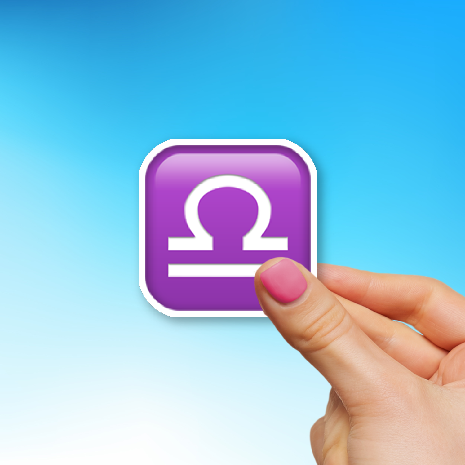 ♎ Libra Emoji Sticker - Die-Cut, Multiple Sizes – EmojiStickers.com