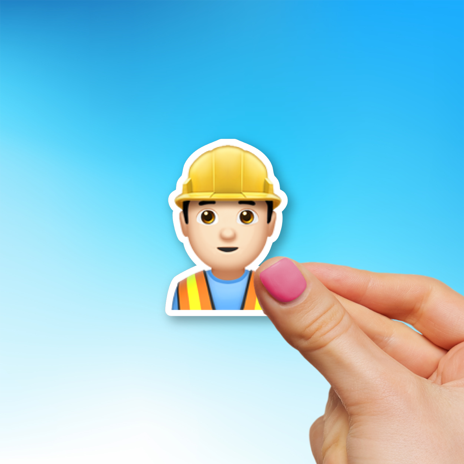 Man Construction Worker: Light Skin Tone 👷🏻‍♂️