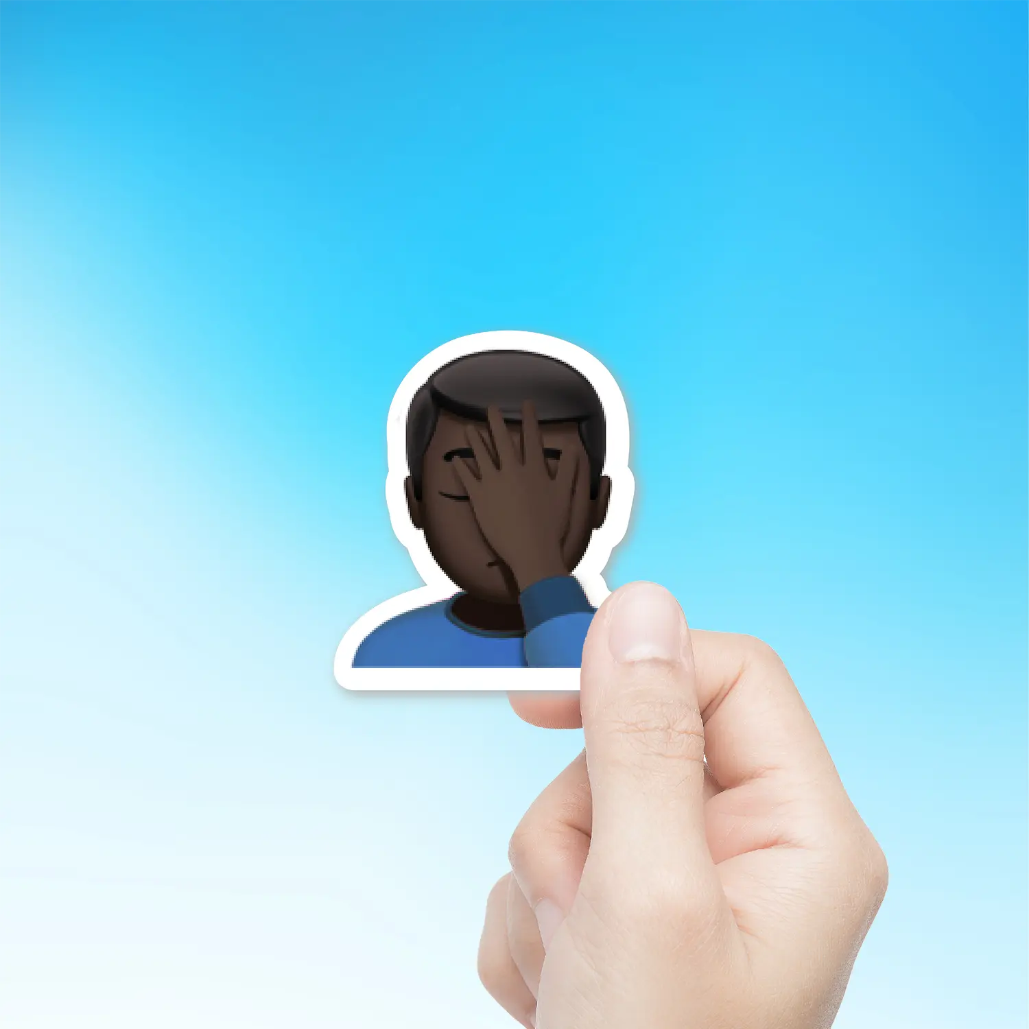 Man Facepalming Dark Skin