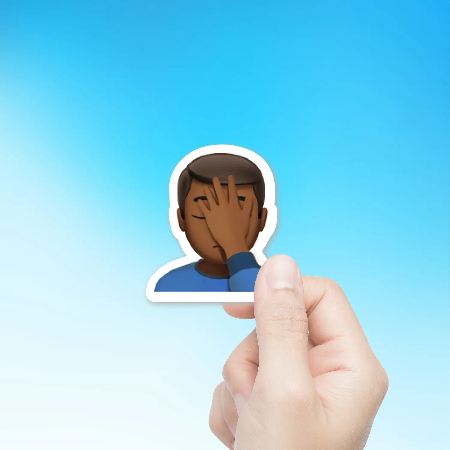 Man Facepalming Medium Dark Skin