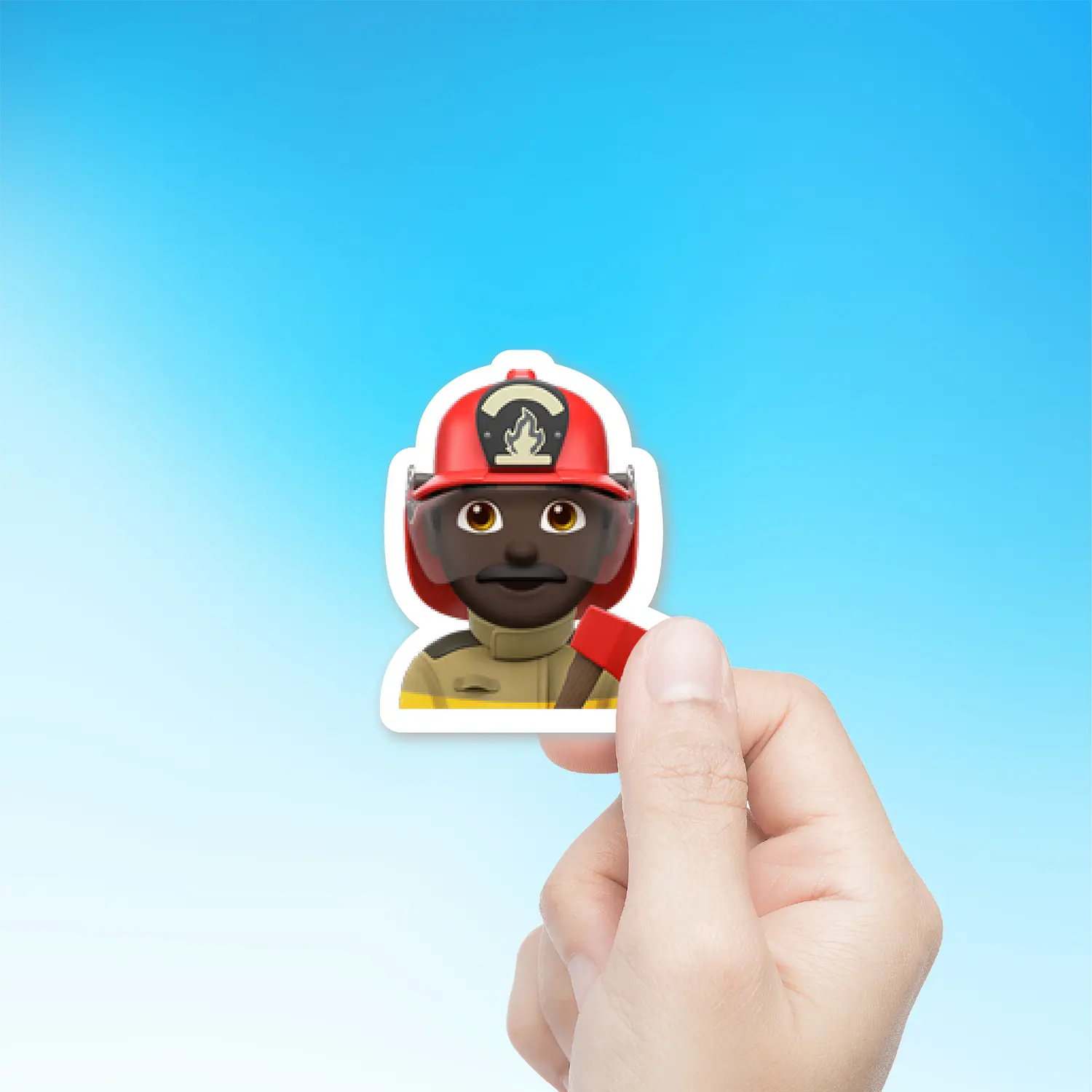 Man Firefighter Dark Skin