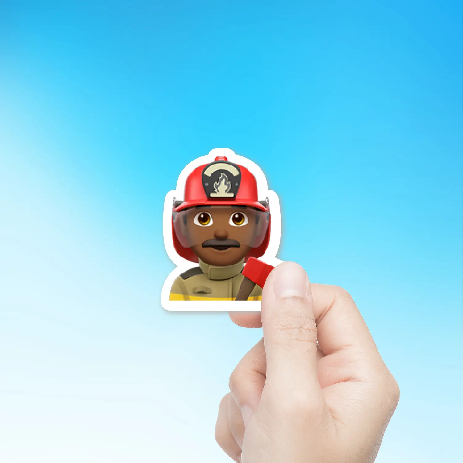 Man Firefighter Medium Dark Skin