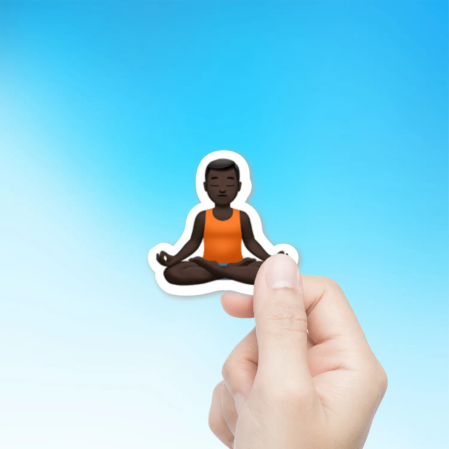 Man In Lotus Position Dark Skin