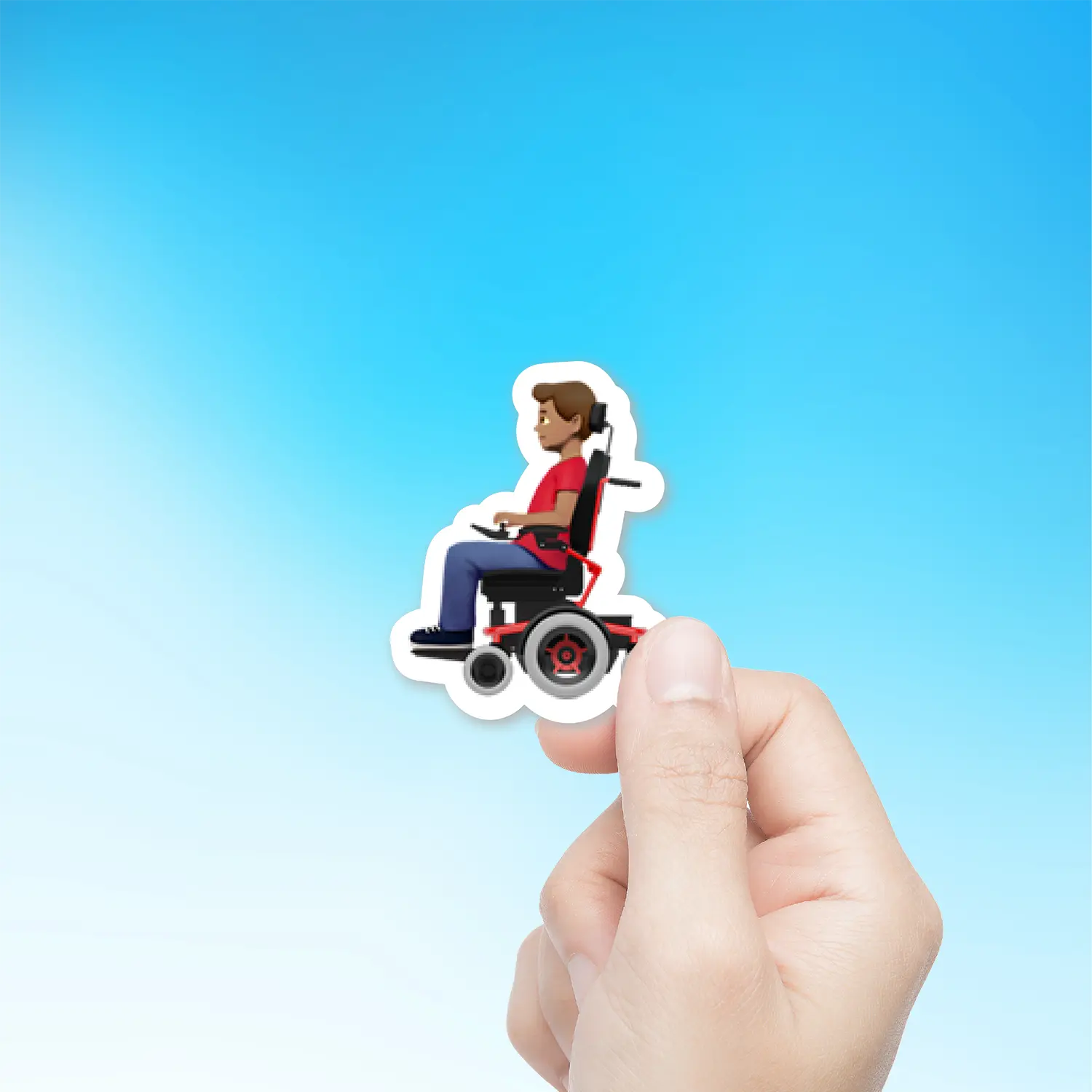 Man In Motorized Wheelchair Medium Skin