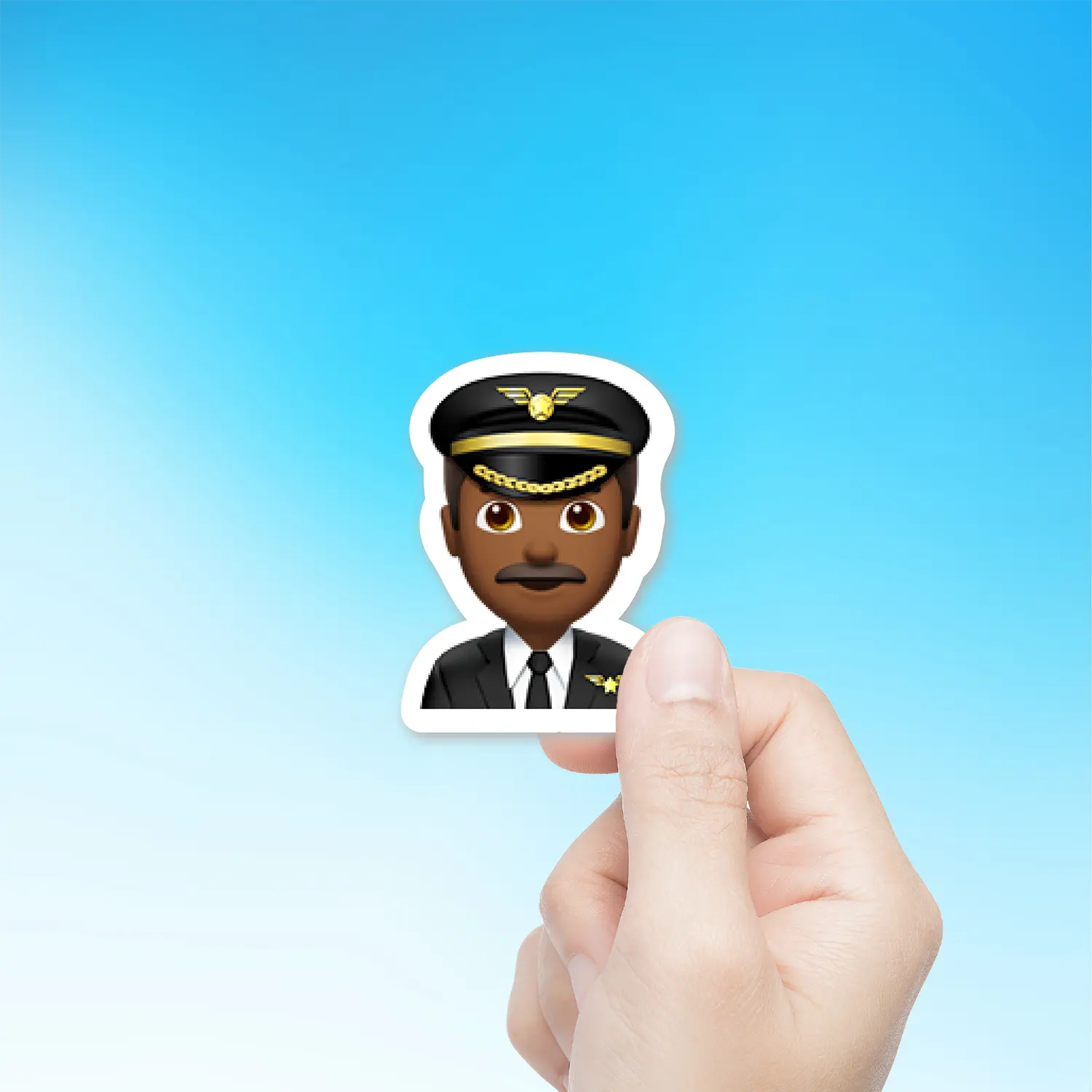 Man Pilot Medium Dark Skin