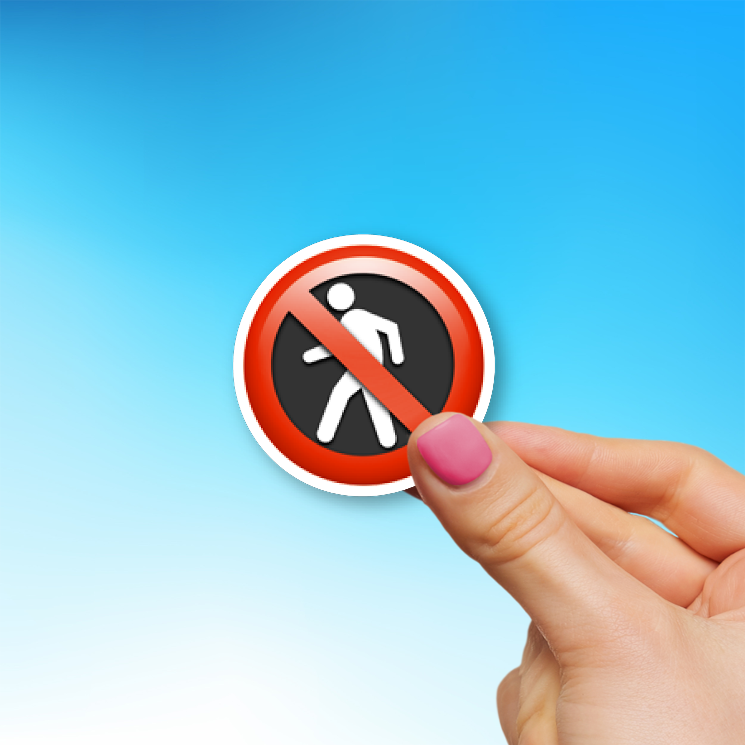 π· No Pedestrians Emoji Sticker - Die-Cut, Multiple Sizes ...