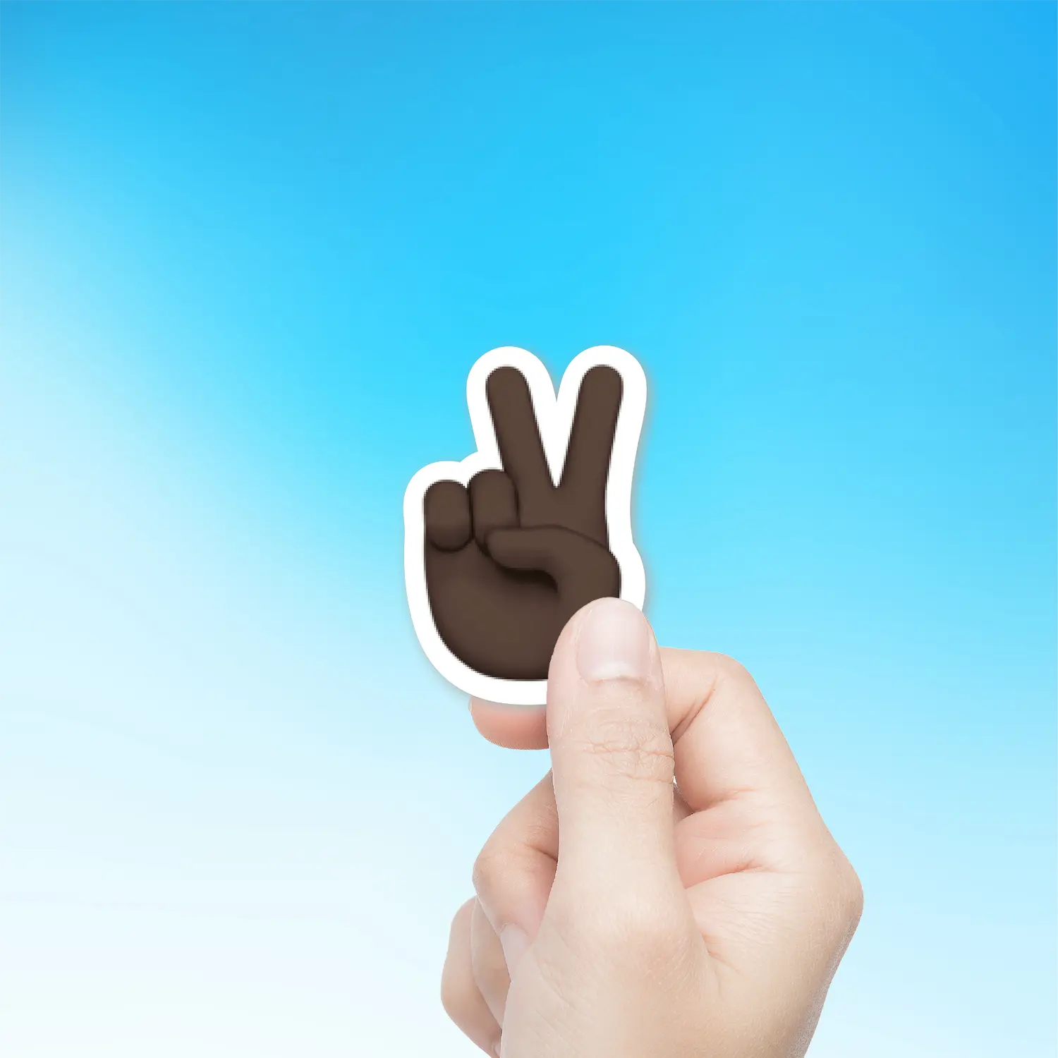 Peace Hand Sign Dark Skin