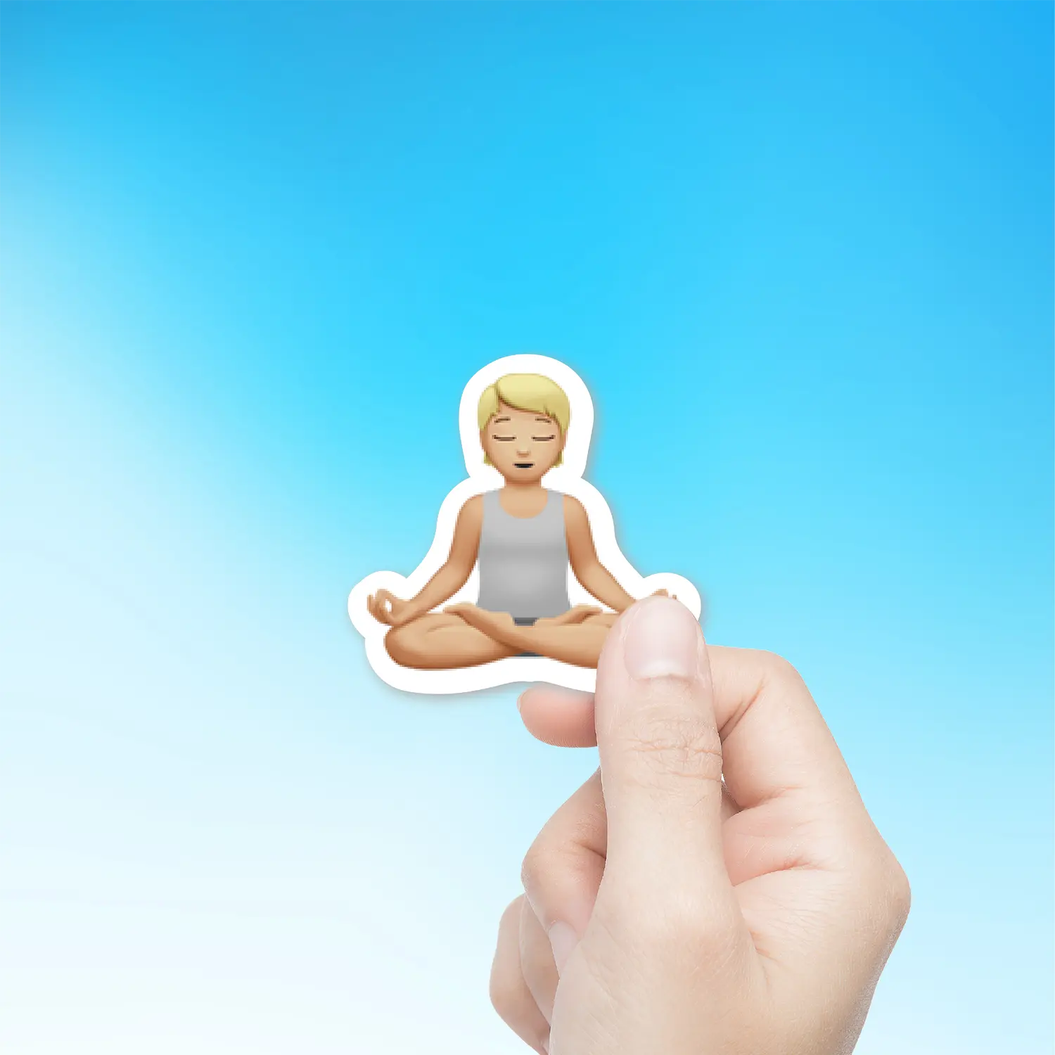 Person In Lotus Position Medium Light Skin