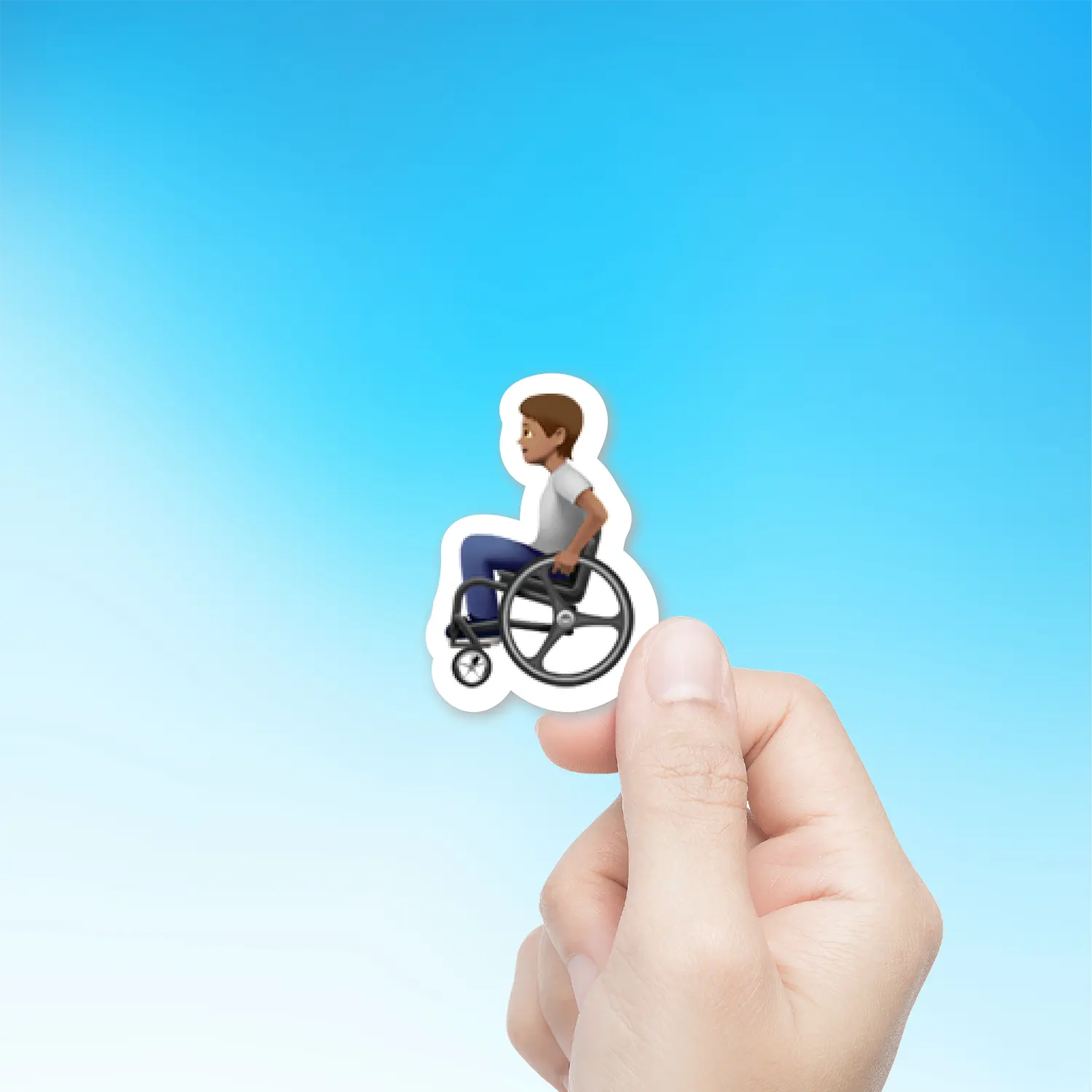 Person In Manual Wheelchair Medium Skin